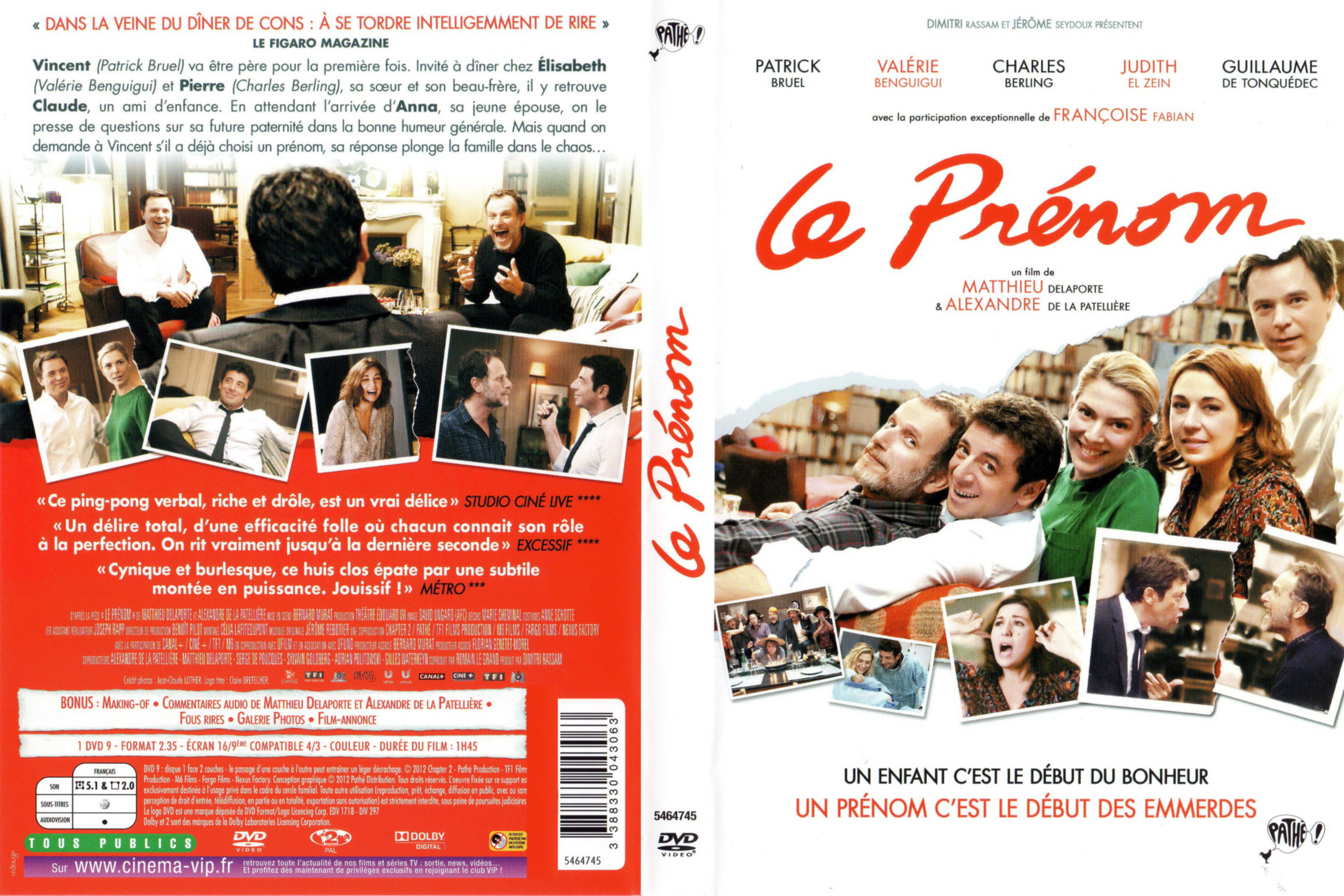 Jaquette DVD Le Prnom