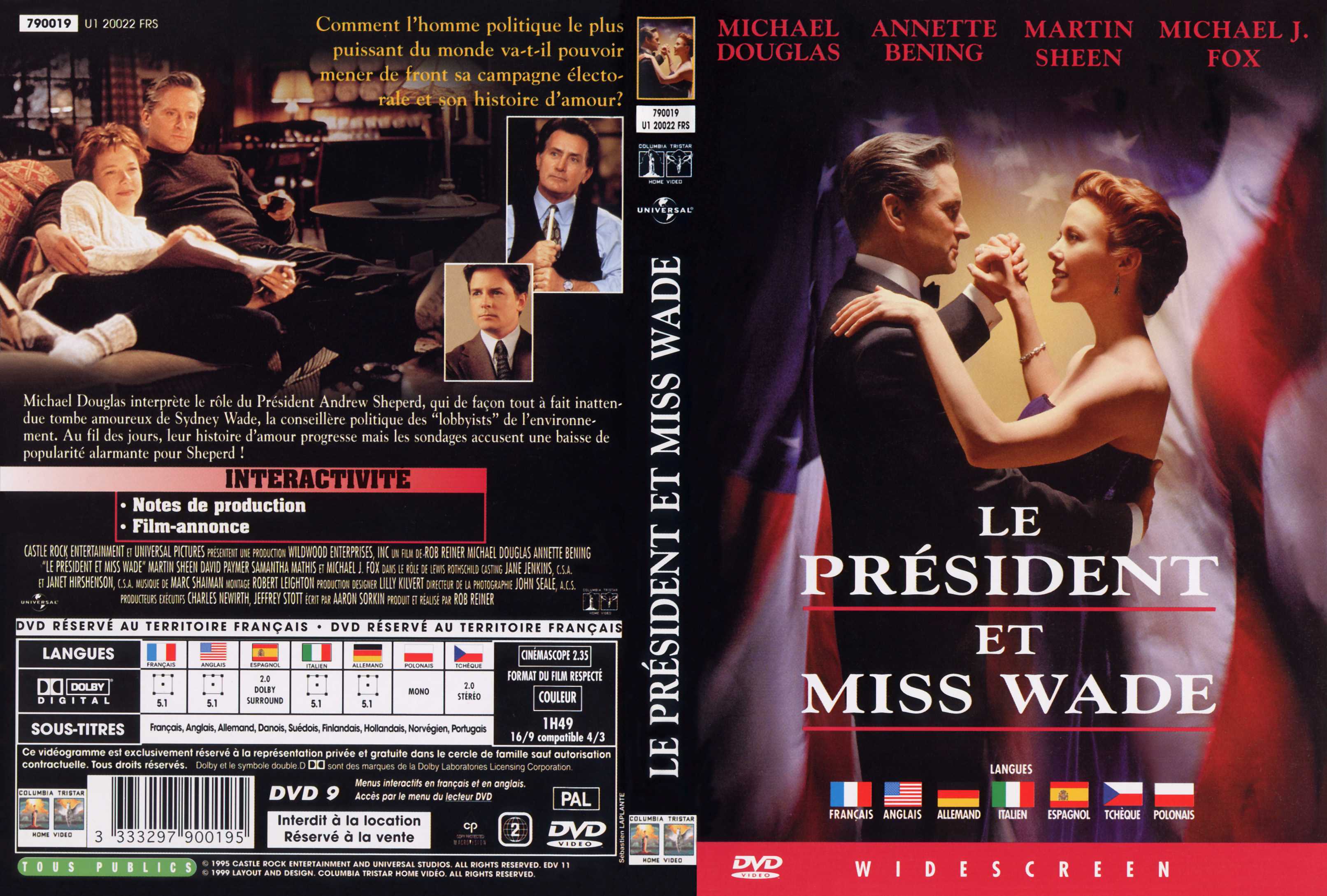 Jaquette DVD Le Prsident & Miss Wade v2