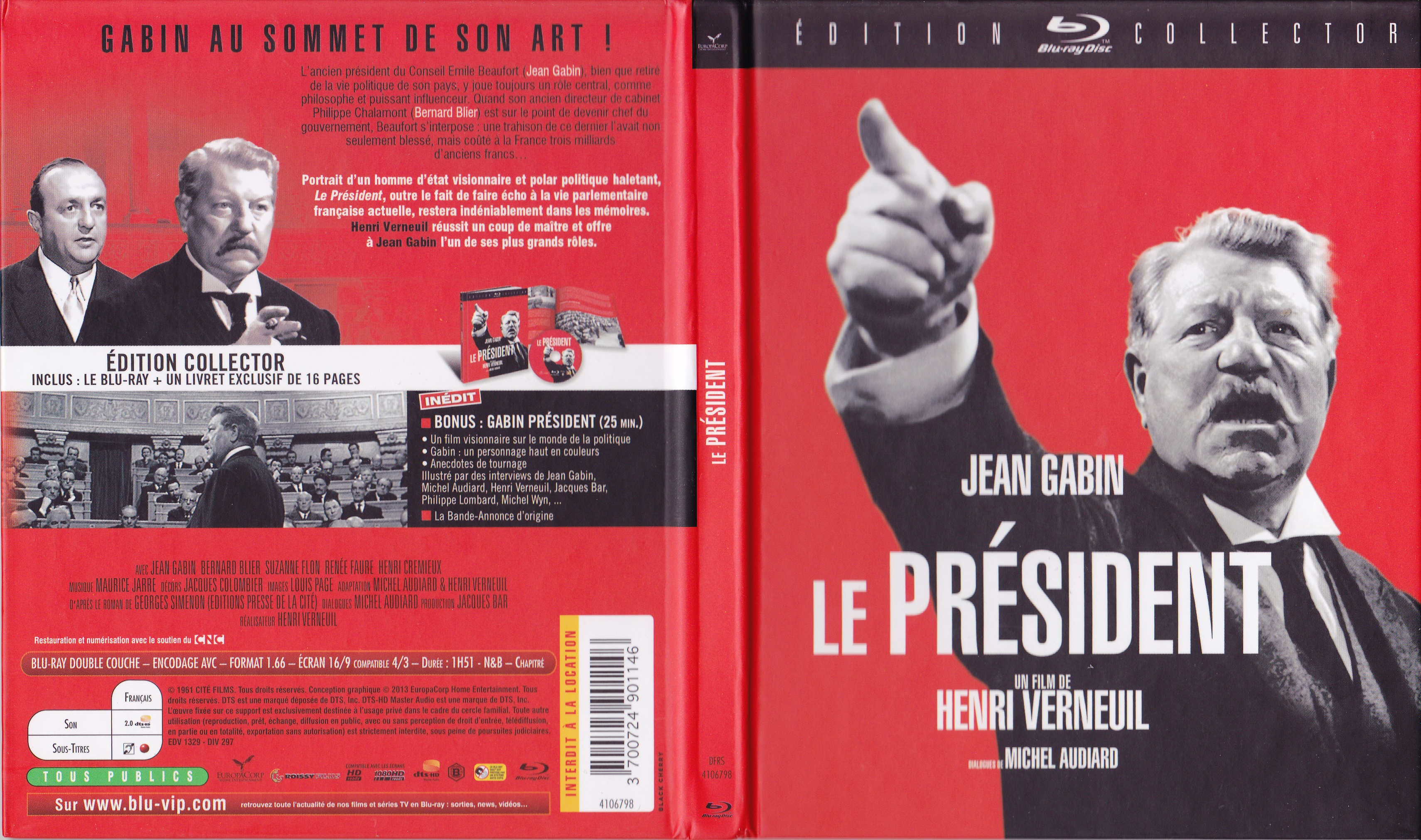 Jaquette DVD Le Prsident (BLU-RAY)