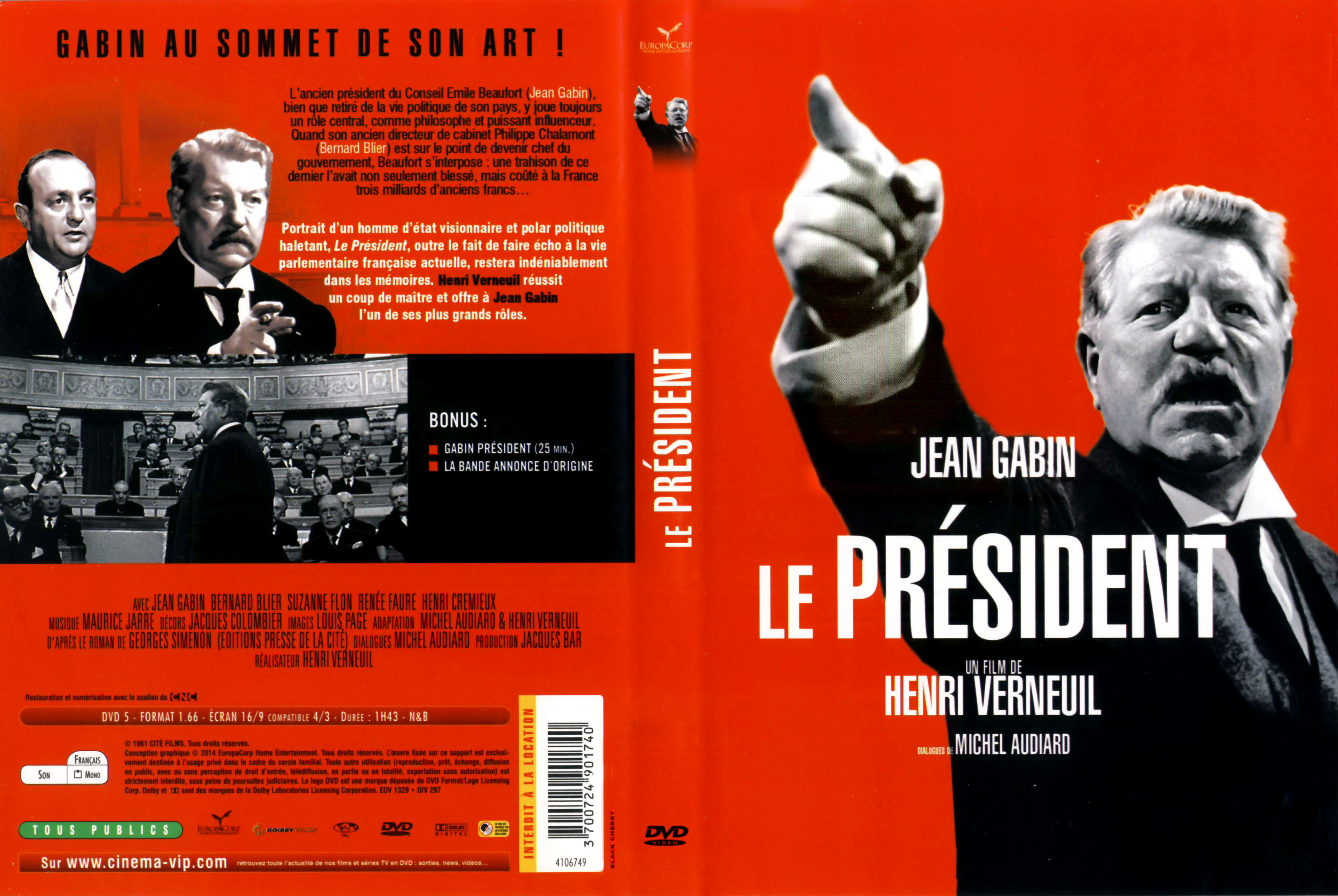 Jaquette DVD Le Prsident v2