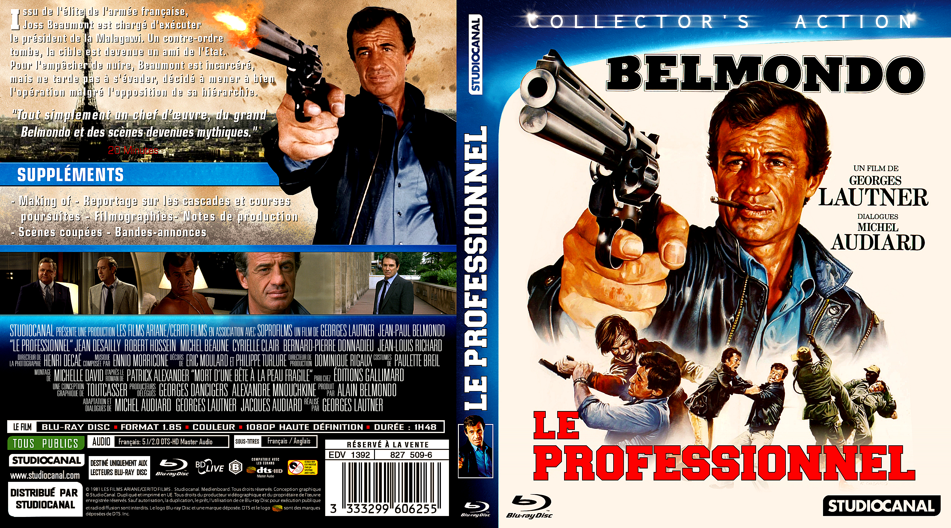 Jaquette DVD Le Professionnel custom (BLU-RAY)