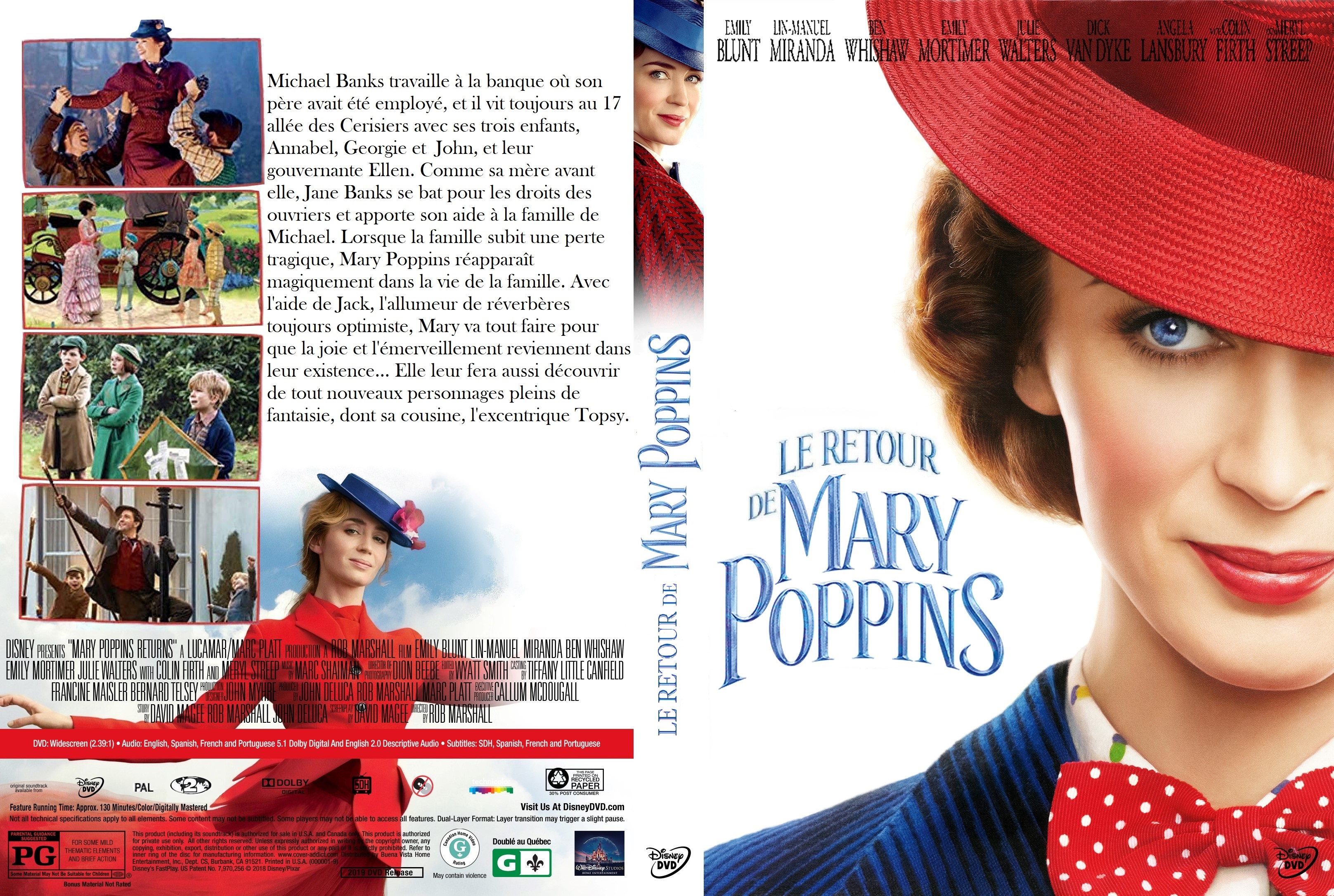 Jaquette DVD Le Retour de Mary Poppins custom