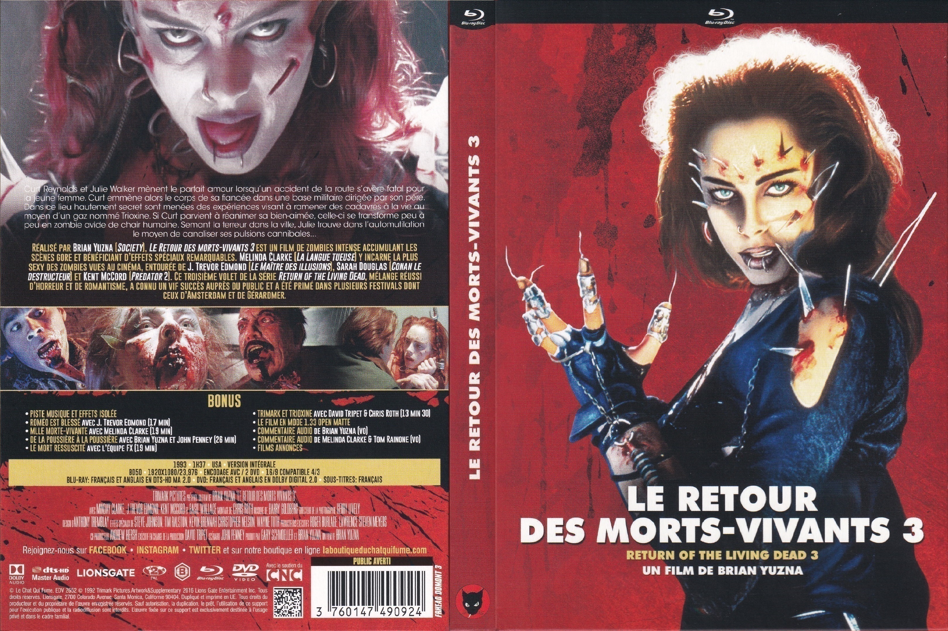 Jaquette DVD Le Retour des Morts-Vivants 3 (BLU-RAY)
