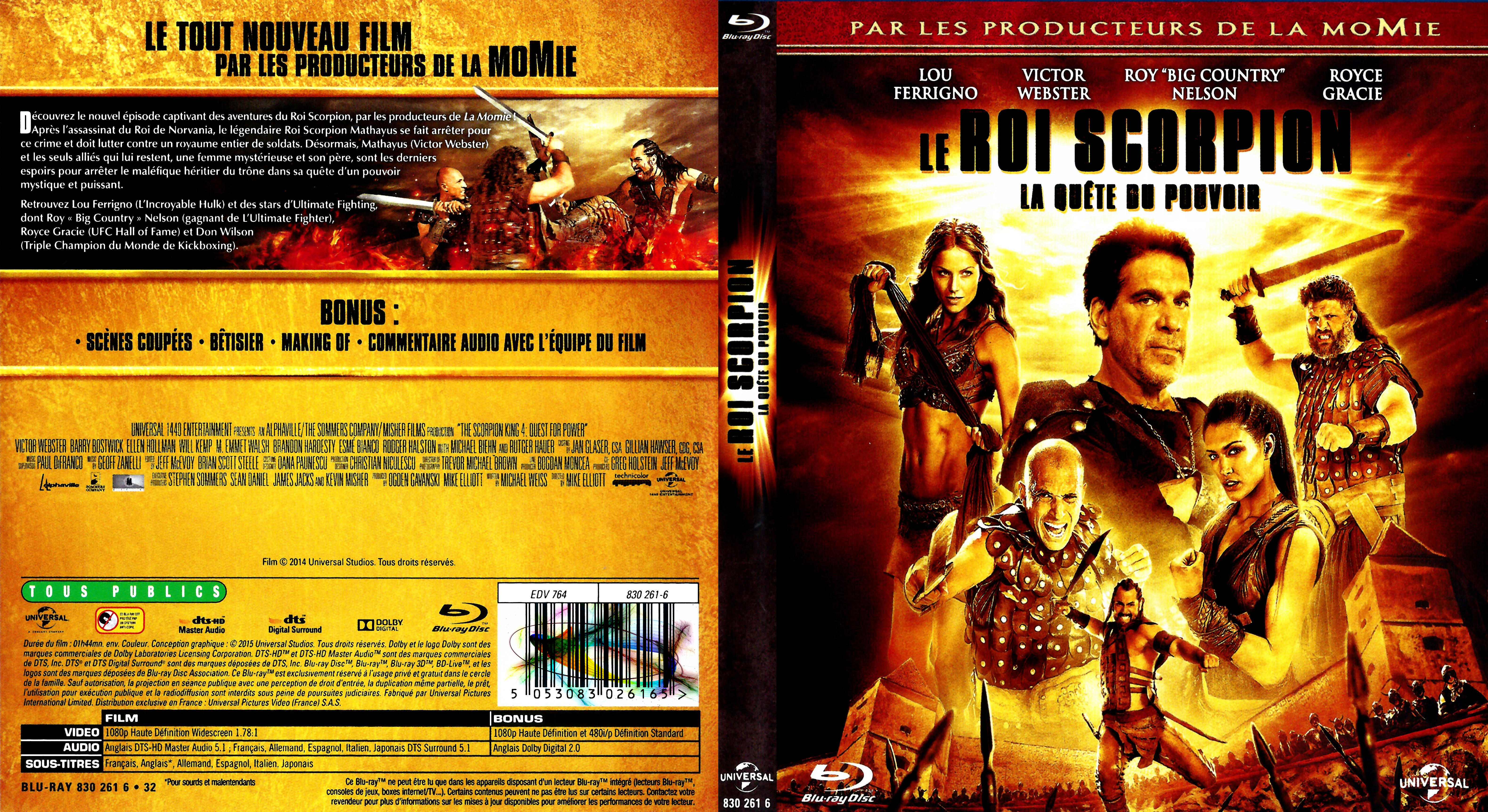 Jaquette DVD Le Roi Scorpion 4 La qute du pouvoir (BLU-RAY)