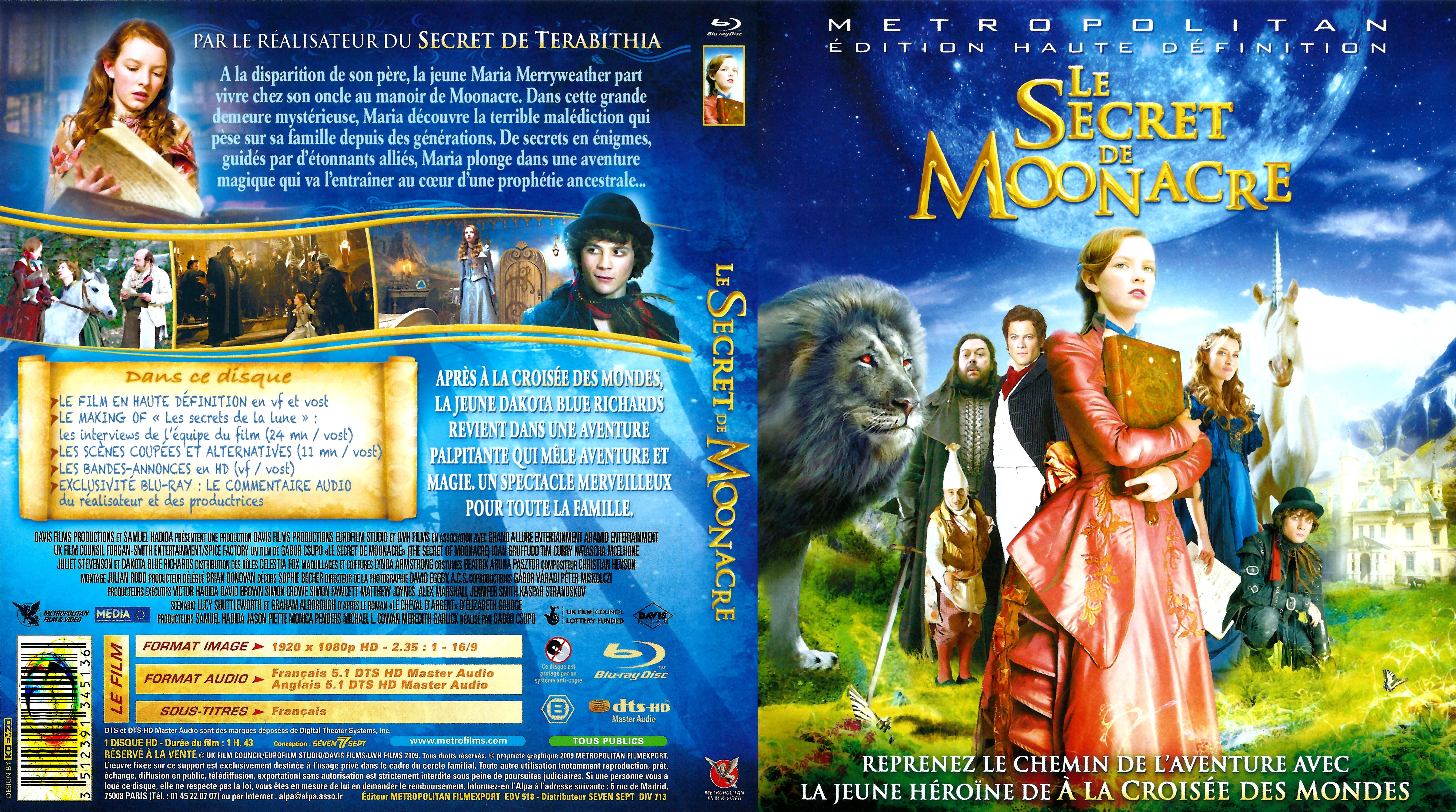 Jaquette DVD Le Secret de Moonacre (BLU-RAY) 