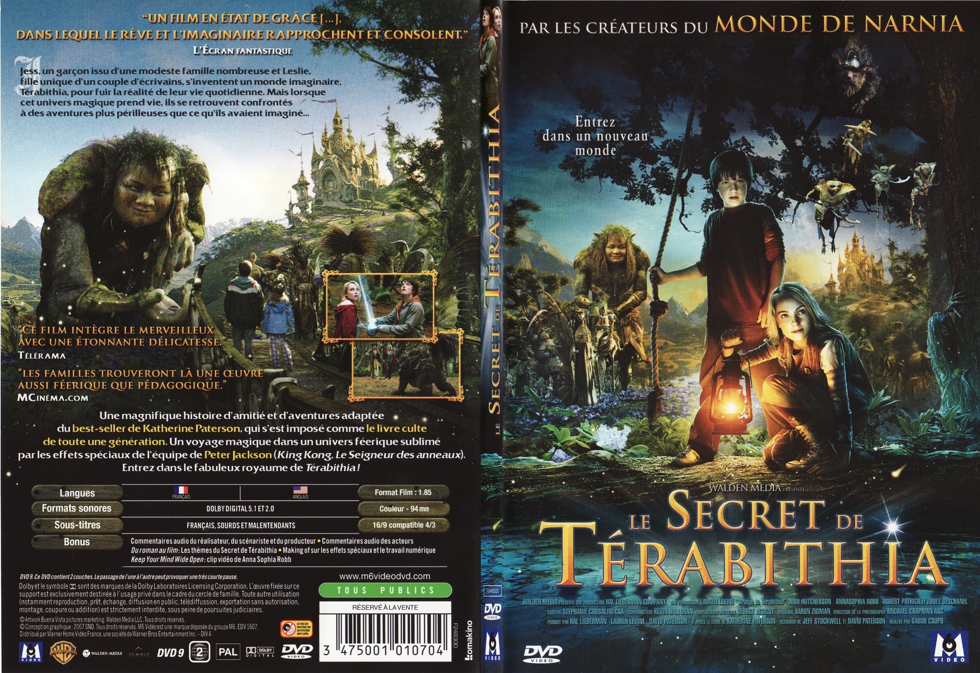Jaquette DVD Le Secret de Terabithia - SLIM