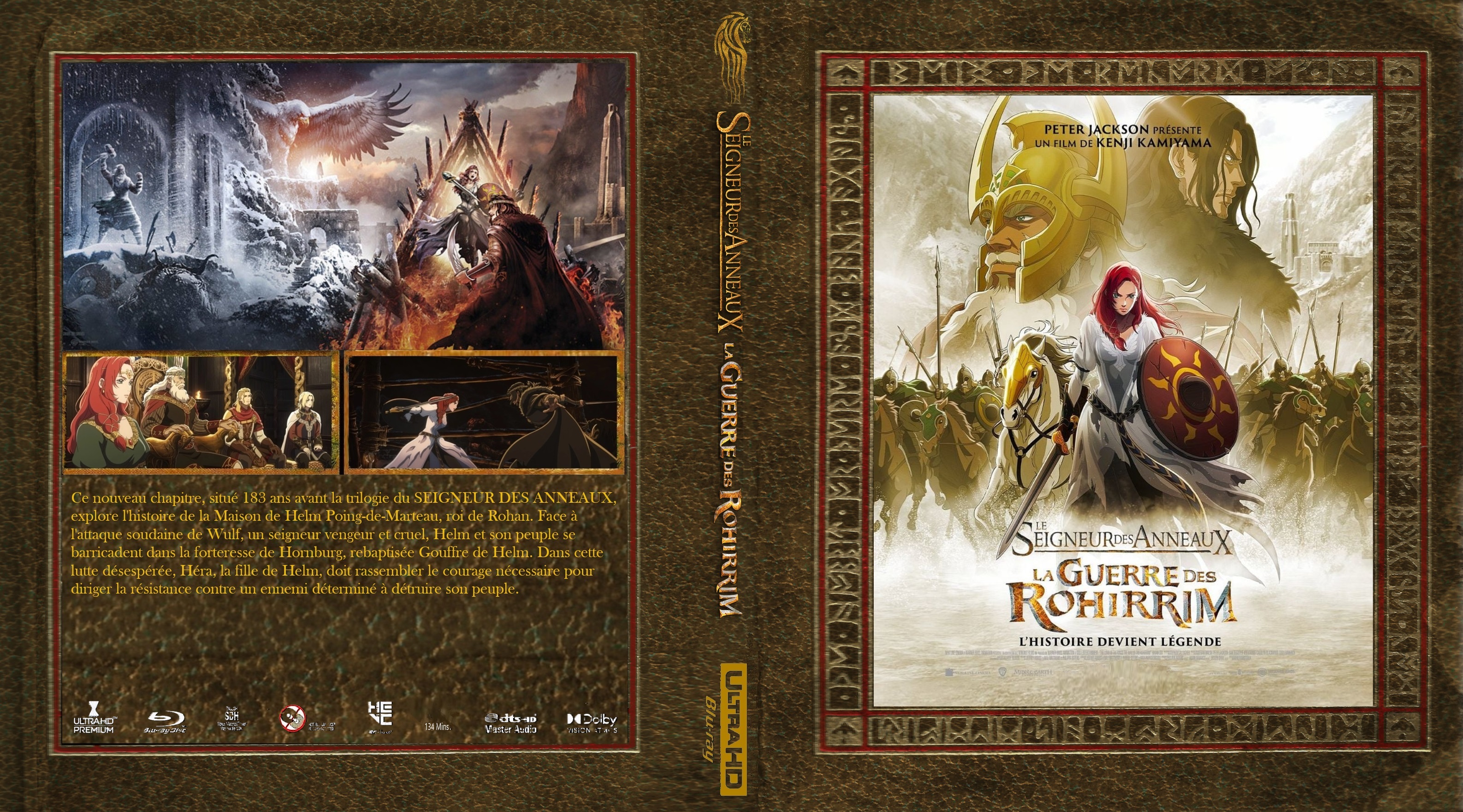 Jaquette DVD Le Seigneur des Anneaux La Guerre des Rohirrim 4K custom (BLU-RAY)