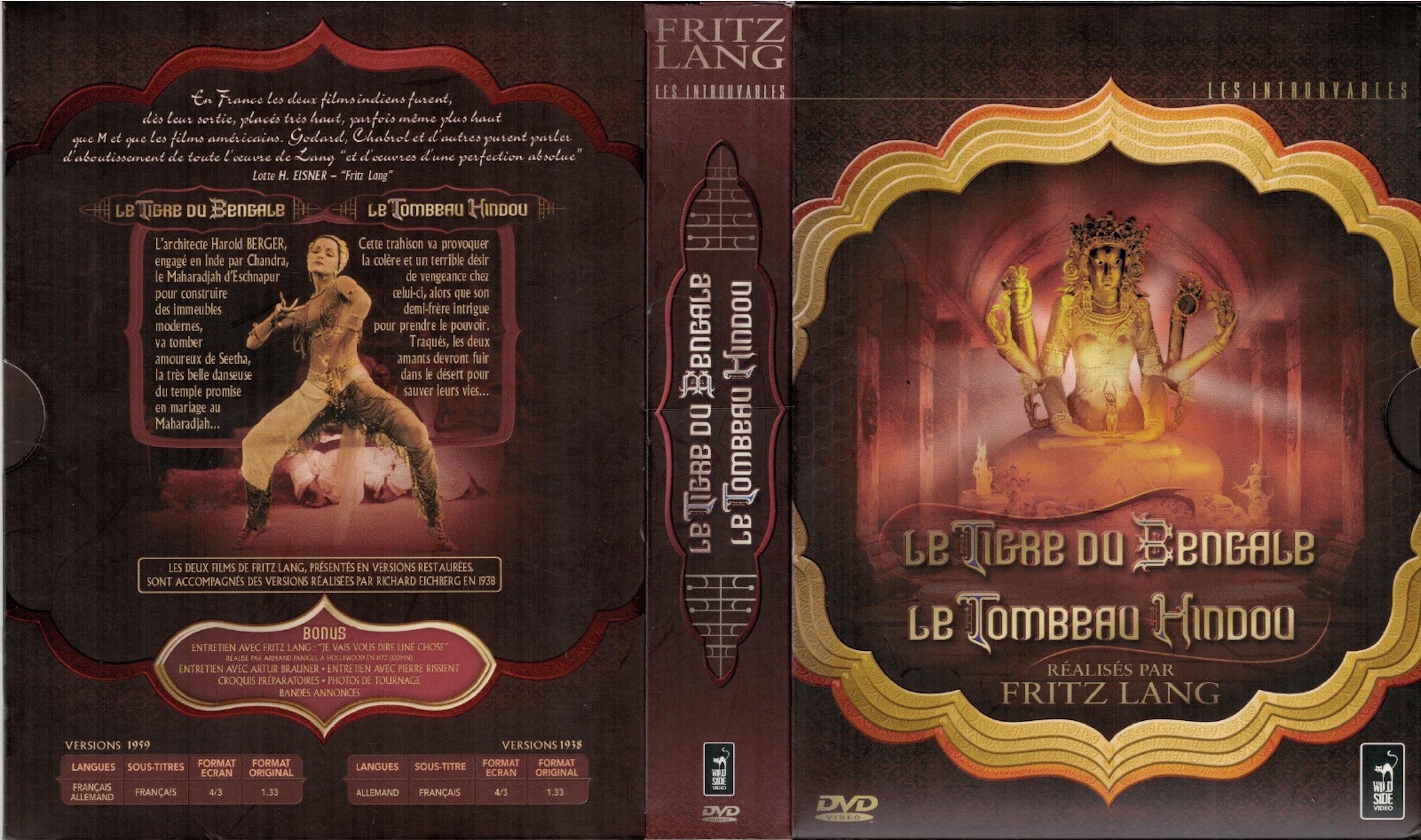 Jaquette DVD Le Tigre du Bengale - Le Tombeau Hindou