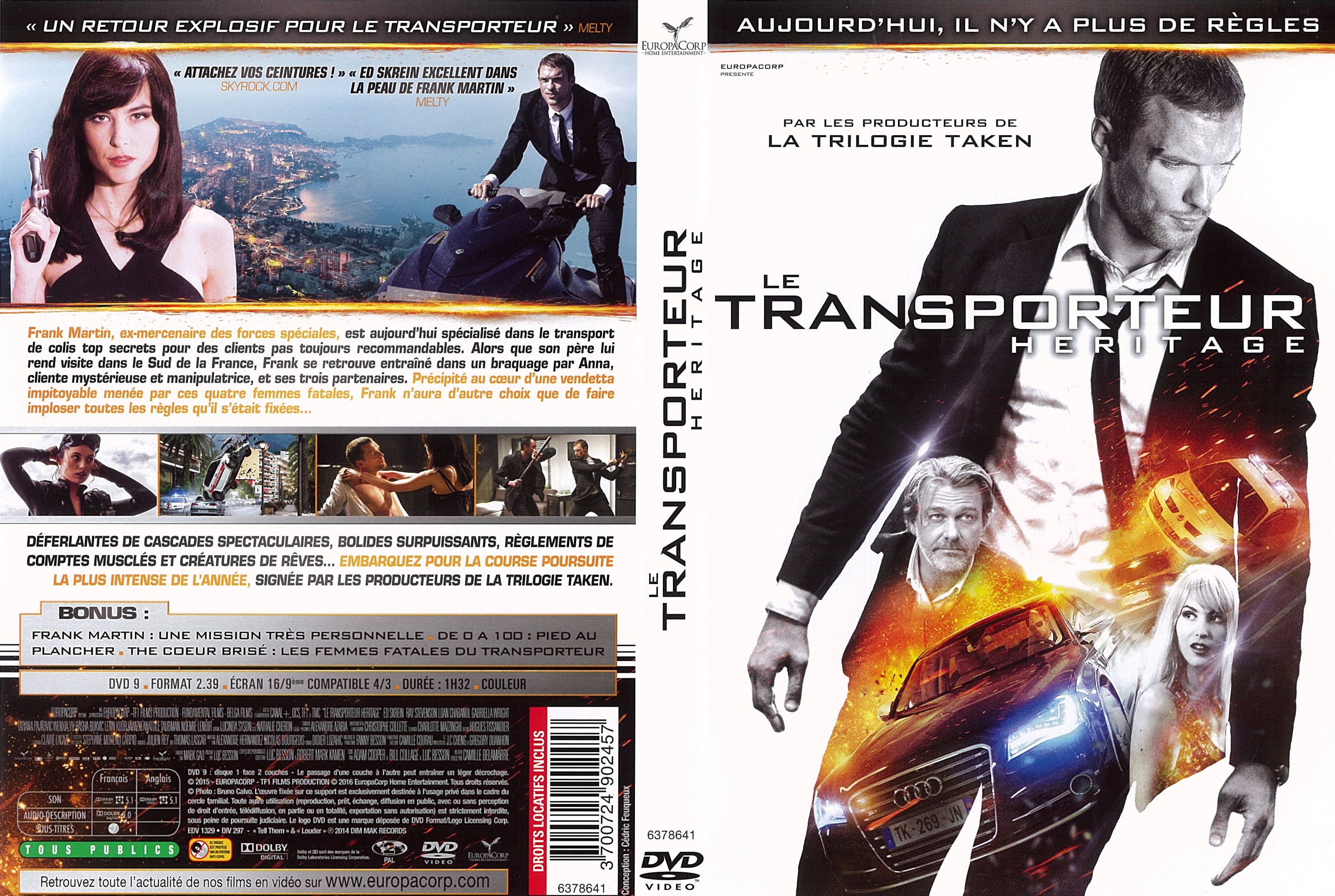Jaquette DVD Le Transporteur Hritage
