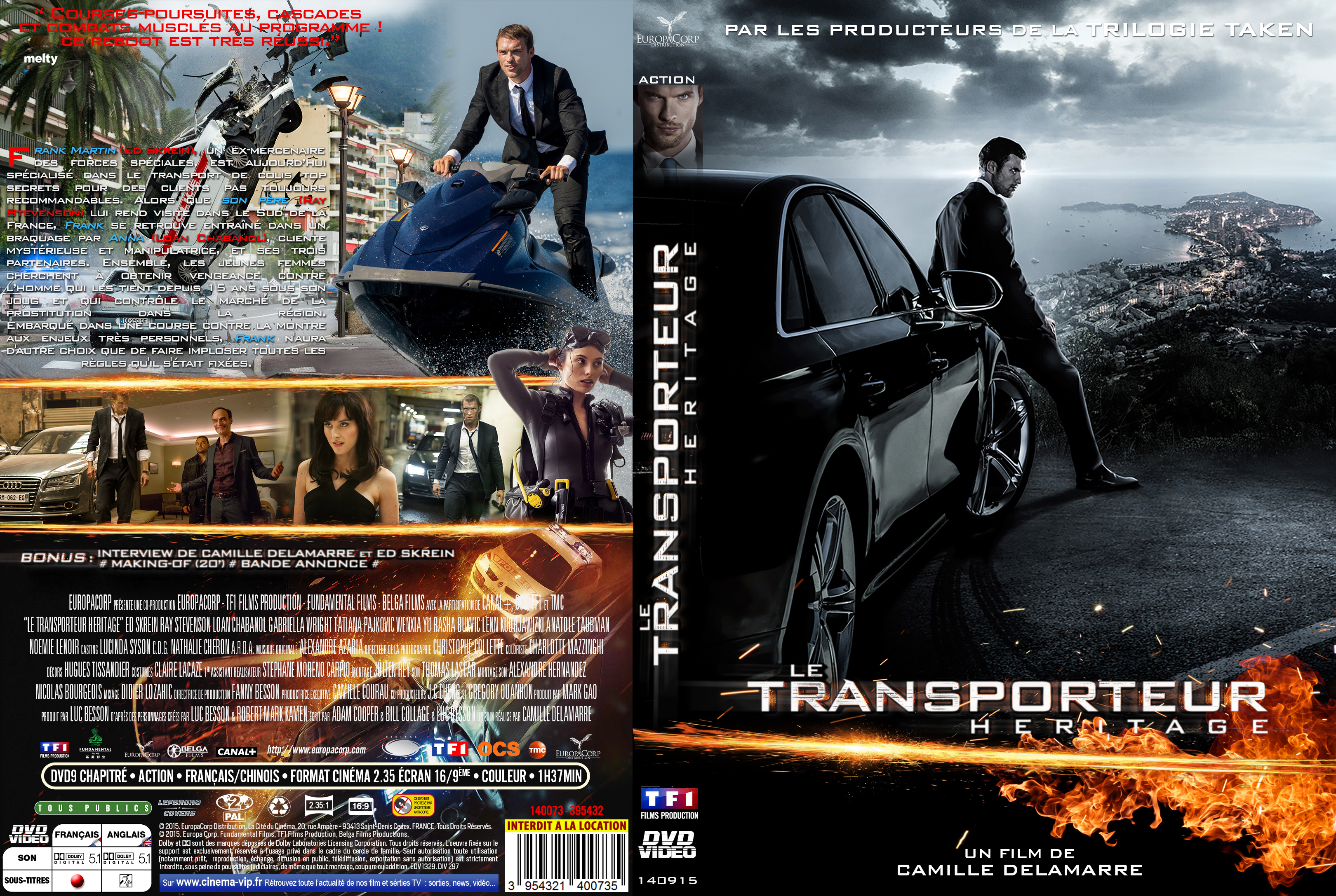 Jaquette DVD Le Transporteur Hritage custom