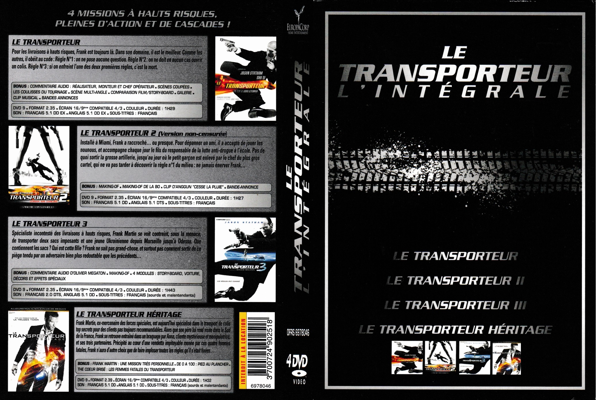 Jaquette DVD Le Transporteur l