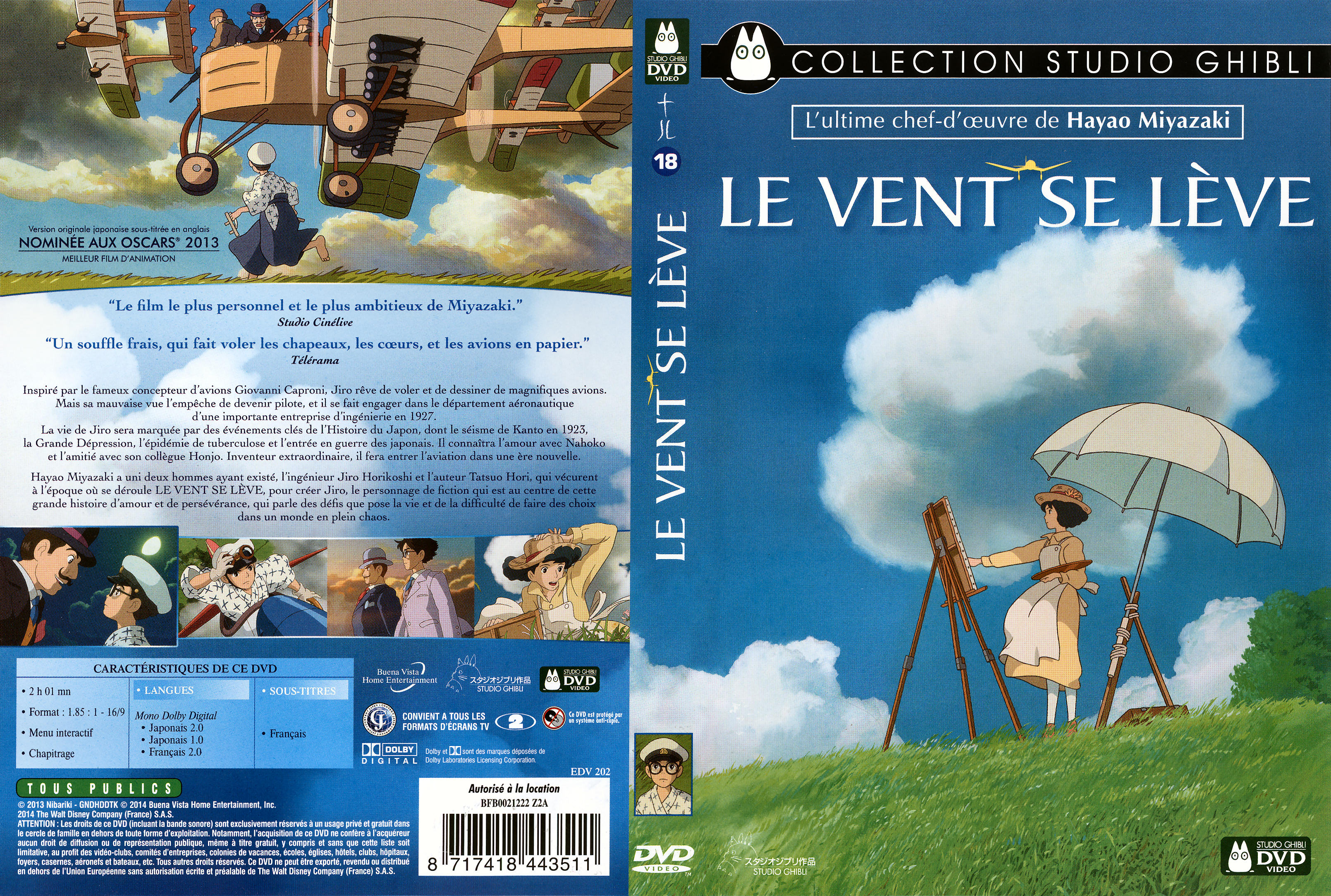 Jaquette DVD Le Vent se lve (2014)