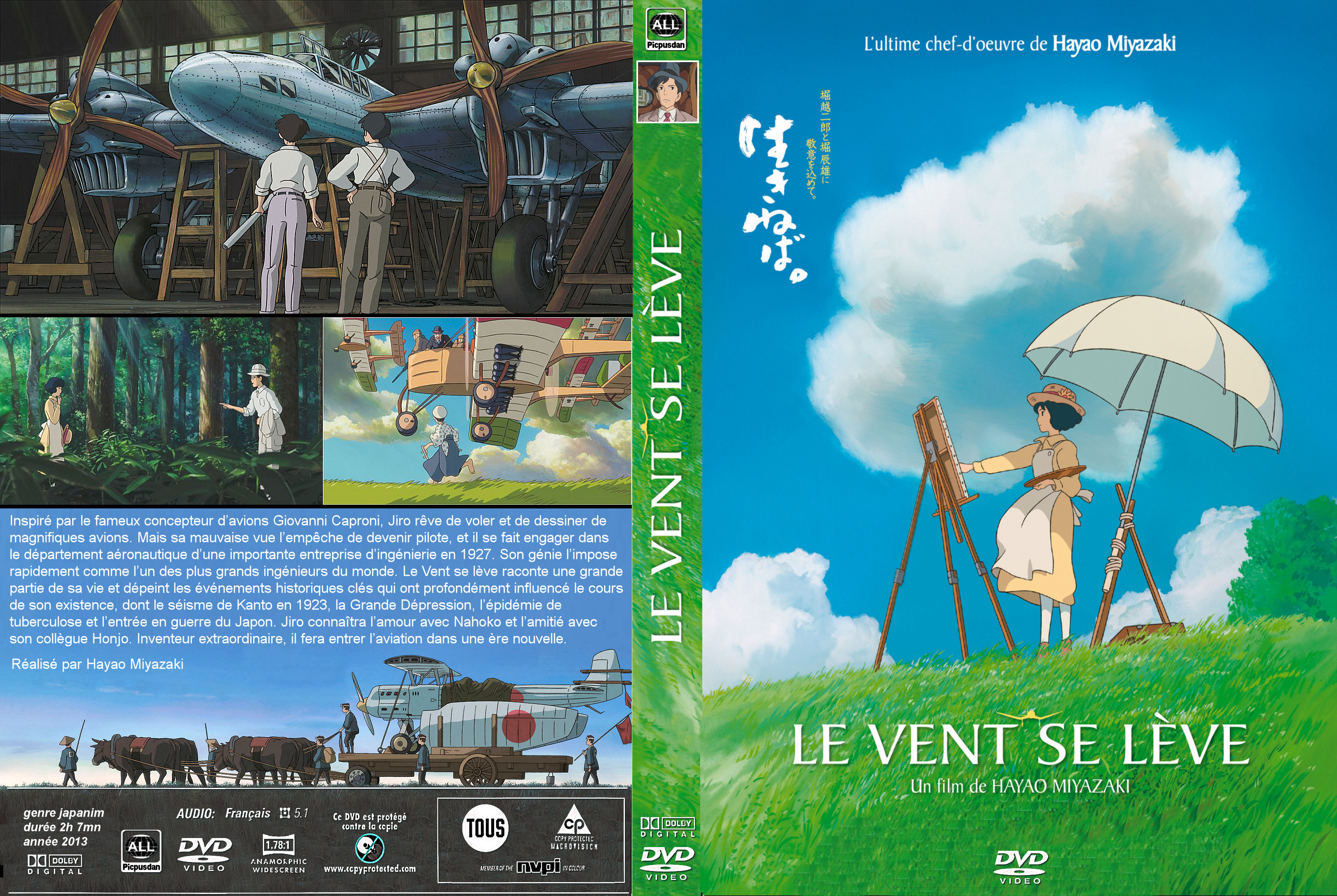 Jaquette DVD Le Vent se lve (2014) custom
