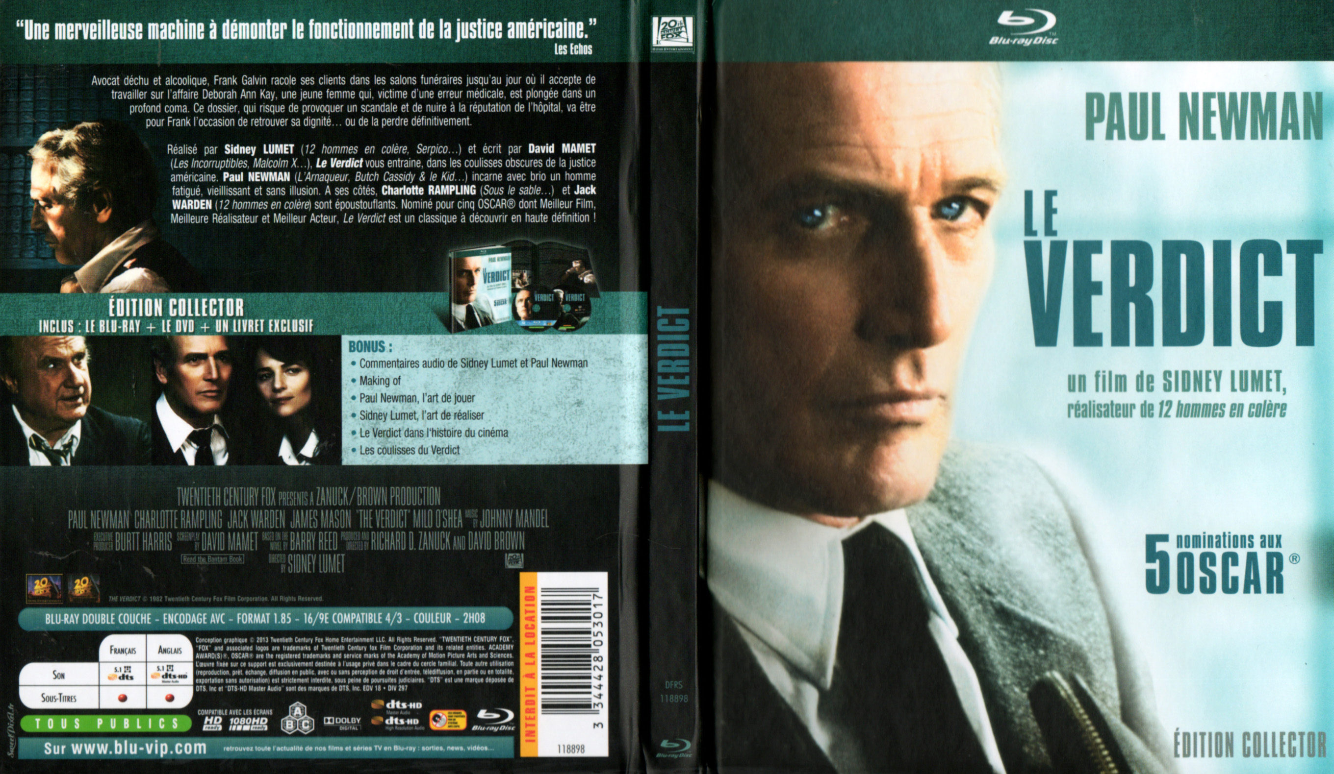 Jaquette DVD Le Verdict (BLU-RAY)