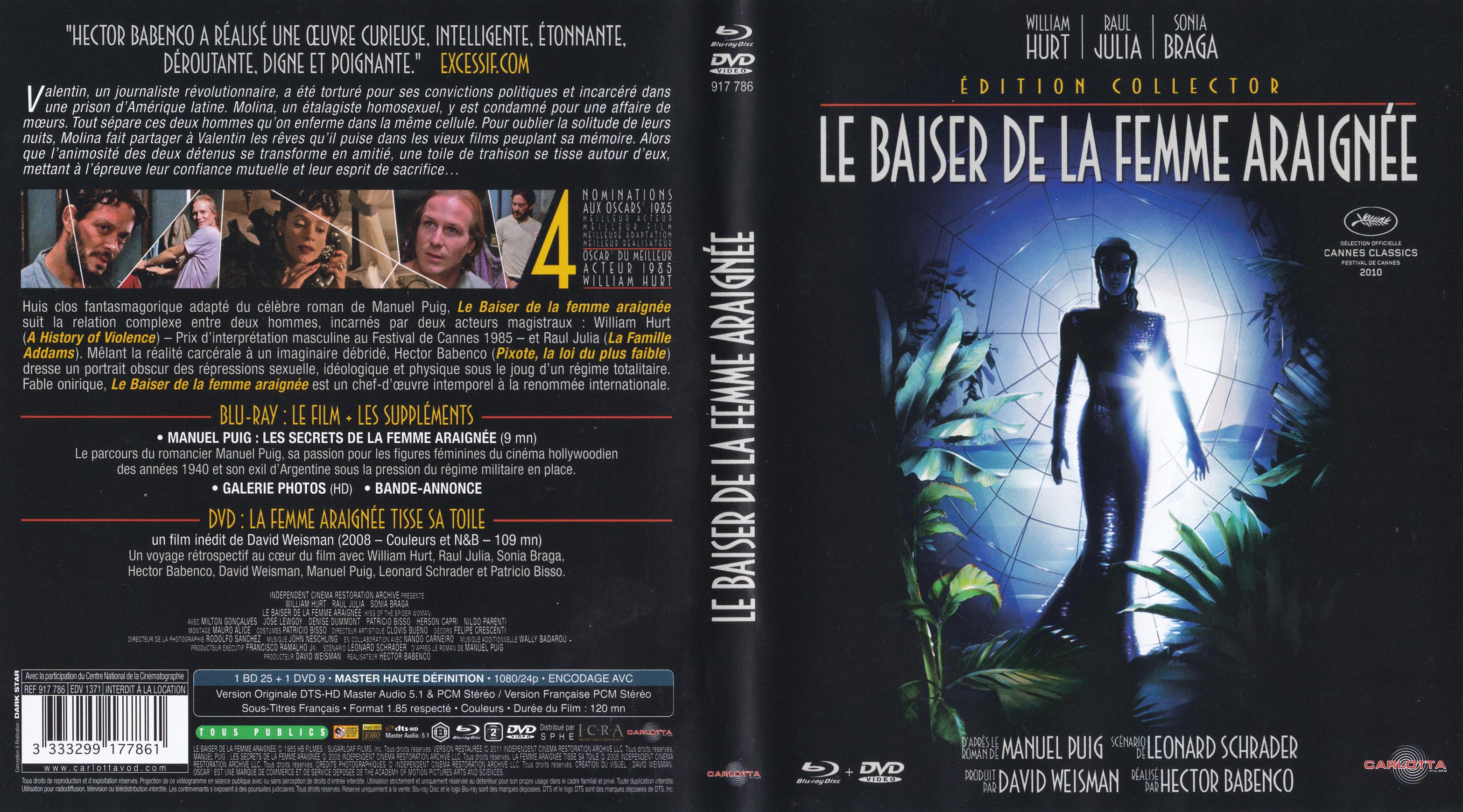 Jaquette DVD Le baiser de la femme araigne (BLU-RAY)