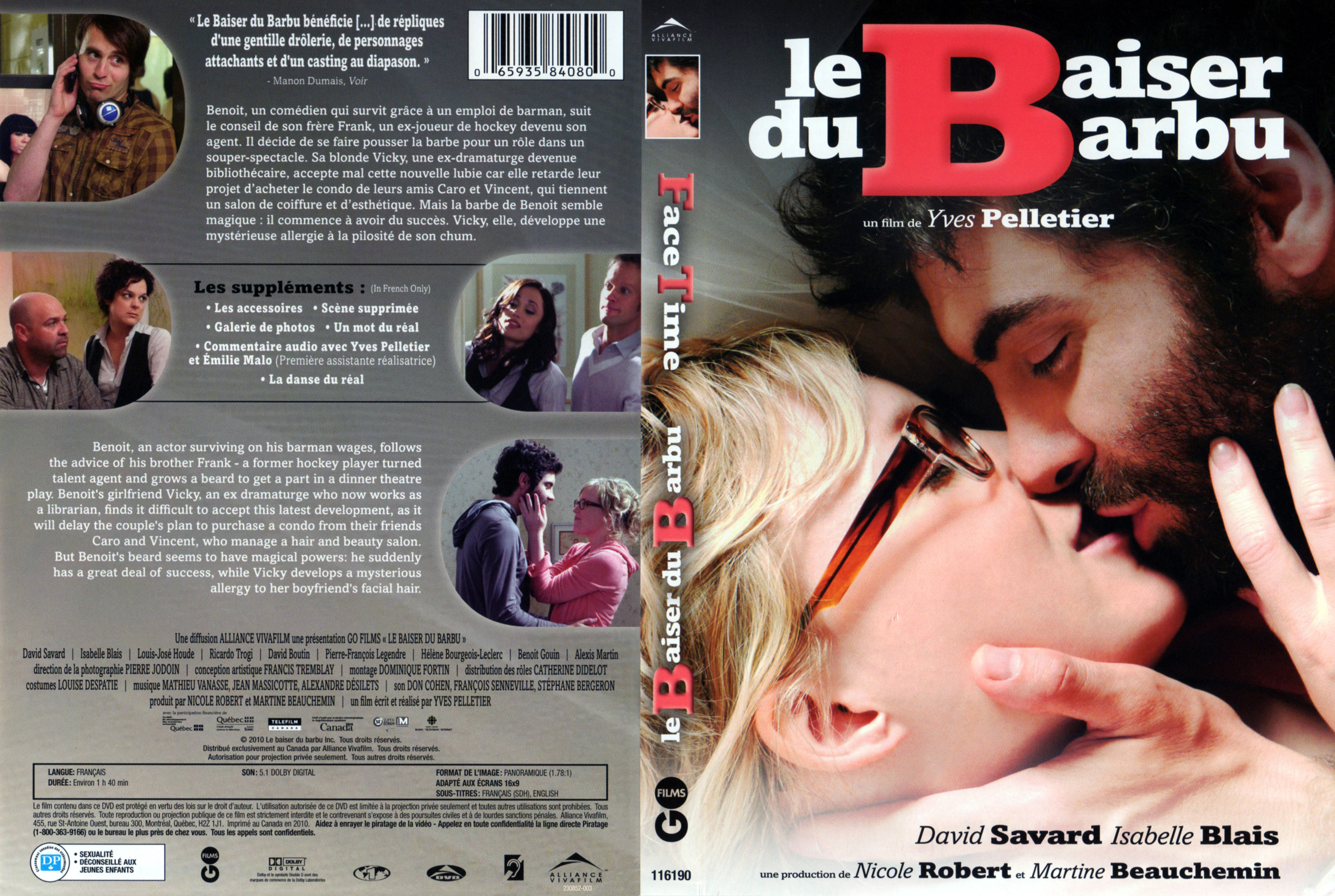 Jaquette DVD Le baiser du barbu (Canadienne)
