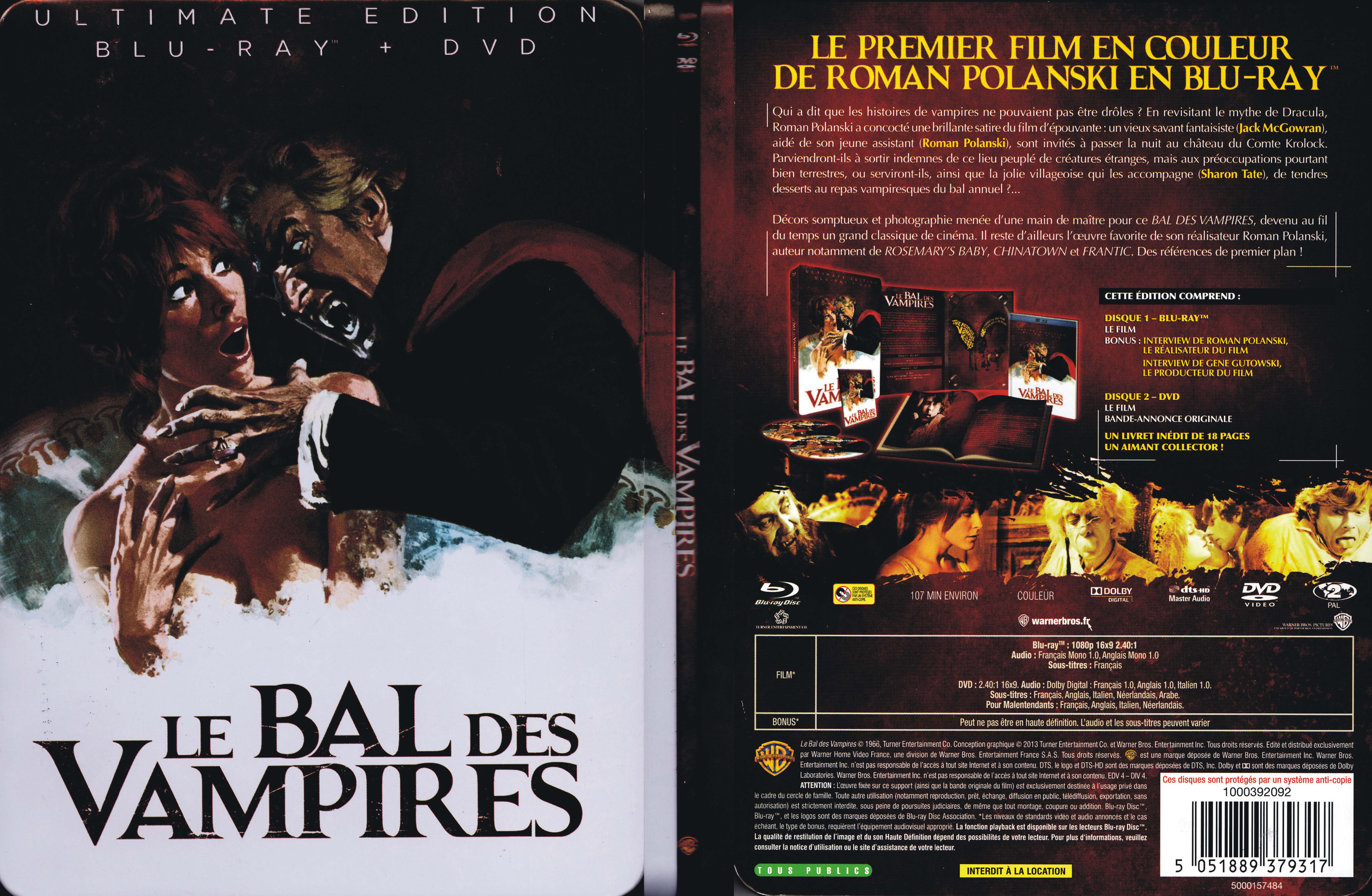 Jaquette DVD Le bal des vampires (BLU-RAY)