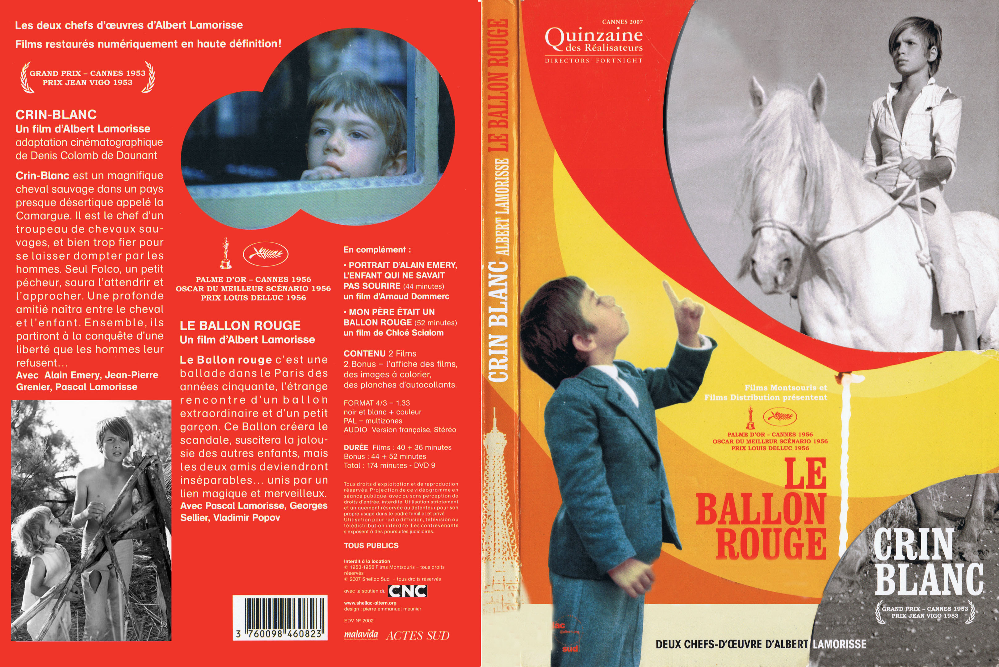 Jaquette DVD Le ballon rouge + Crin-blanc