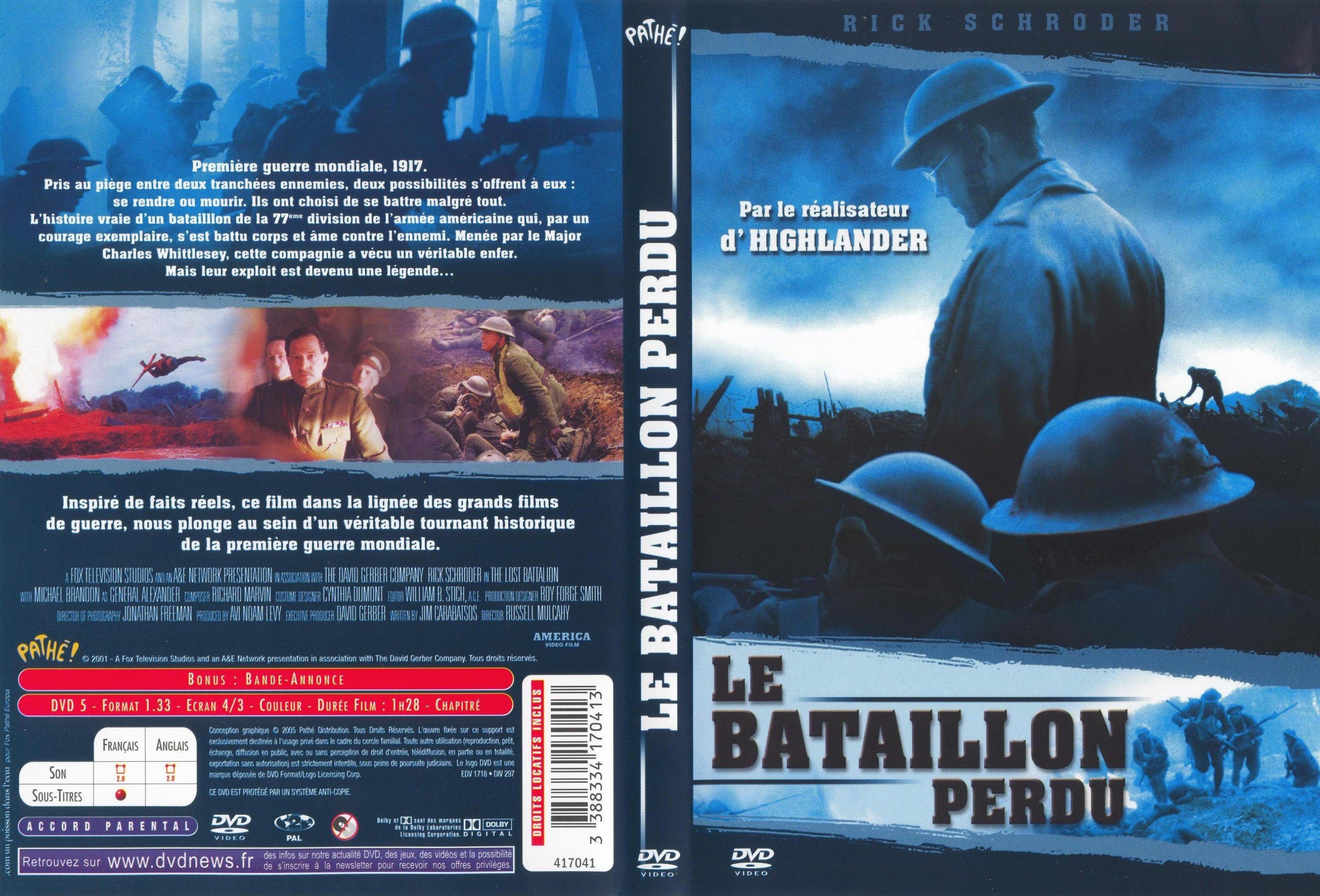 Jaquette DVD Le bataillon perdu