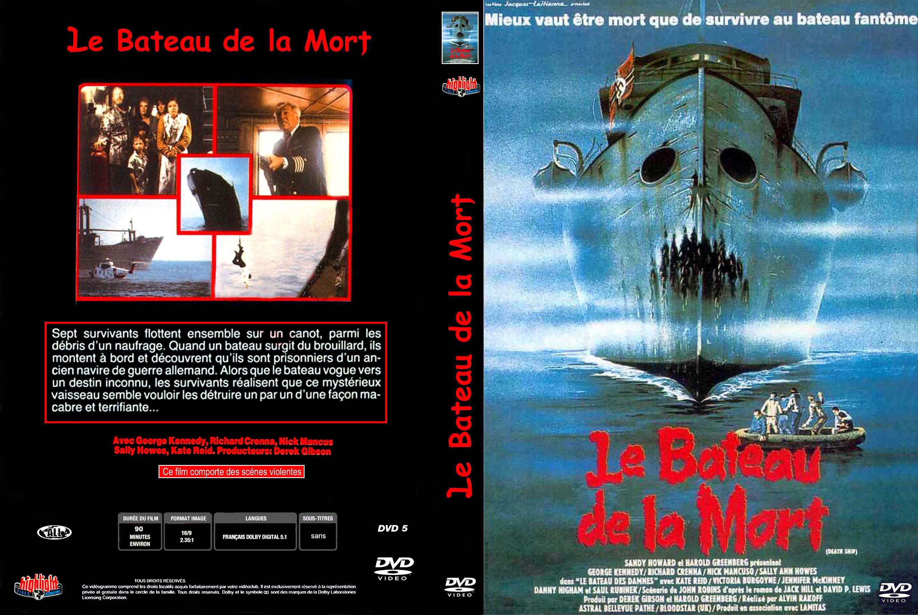 Jaquette DVD Le bateau de la mort custom