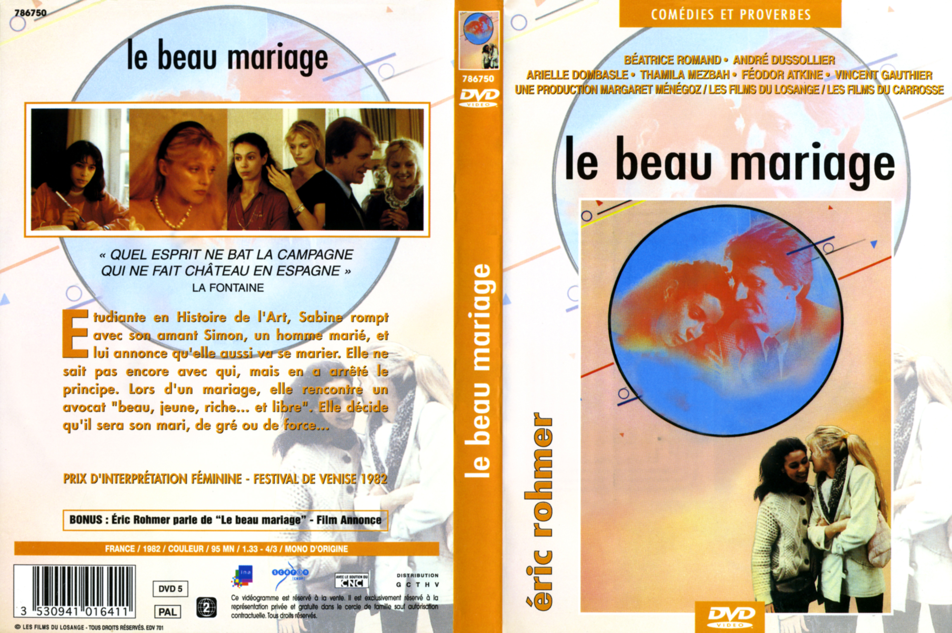 Jaquette DVD Le beau mariage