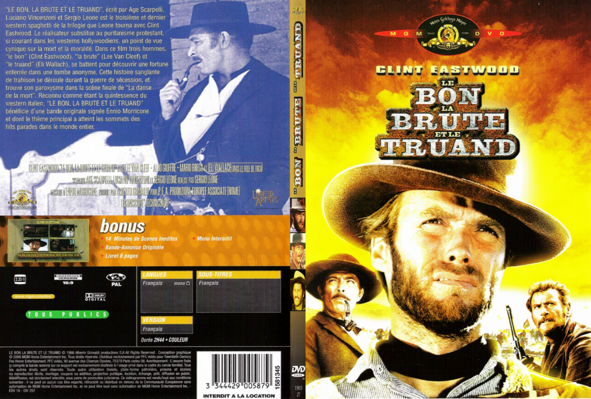 Jaquette DVD Le bon la brute et le truand - SLIM