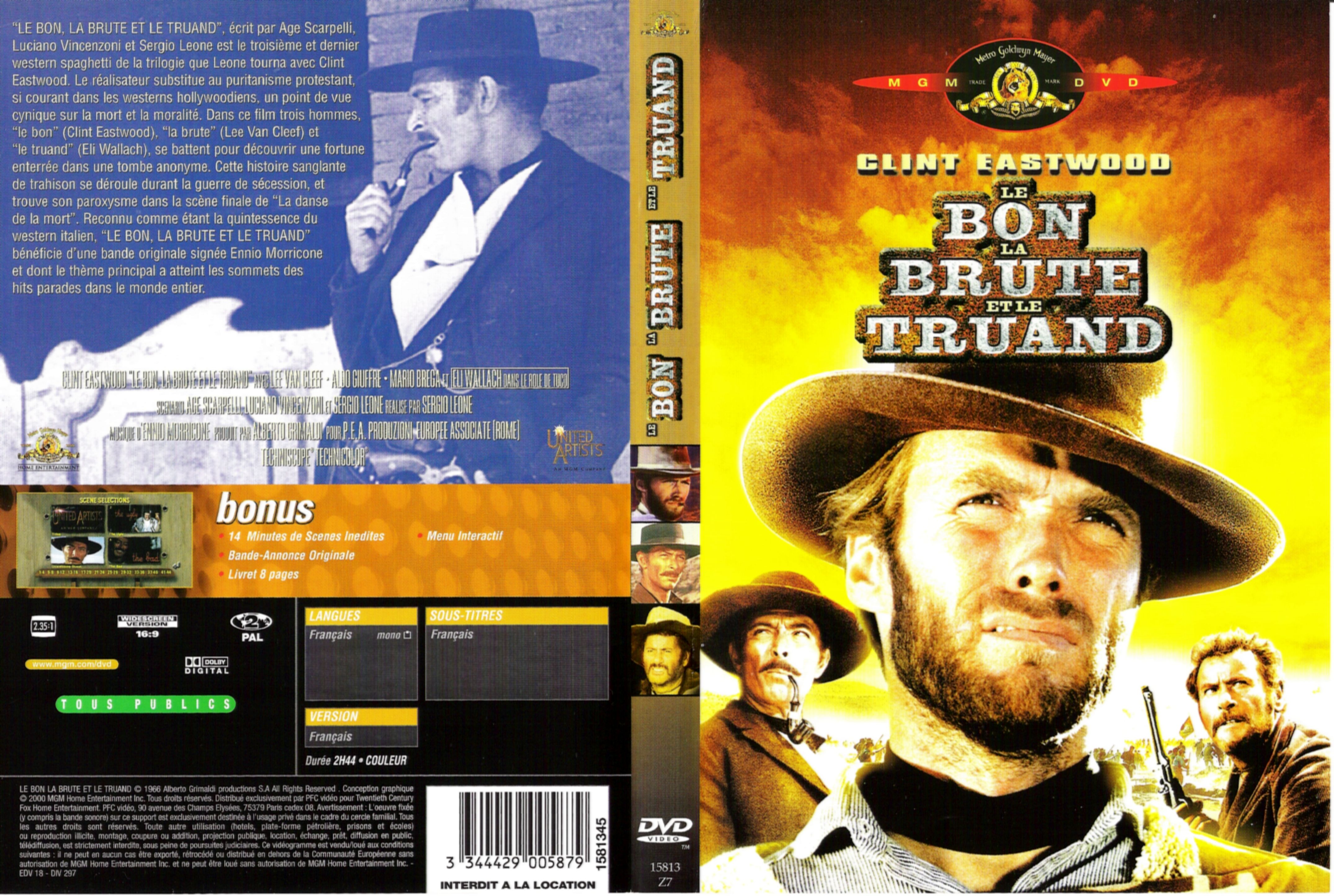 Jaquette DVD Le bon la brute et le truand v2