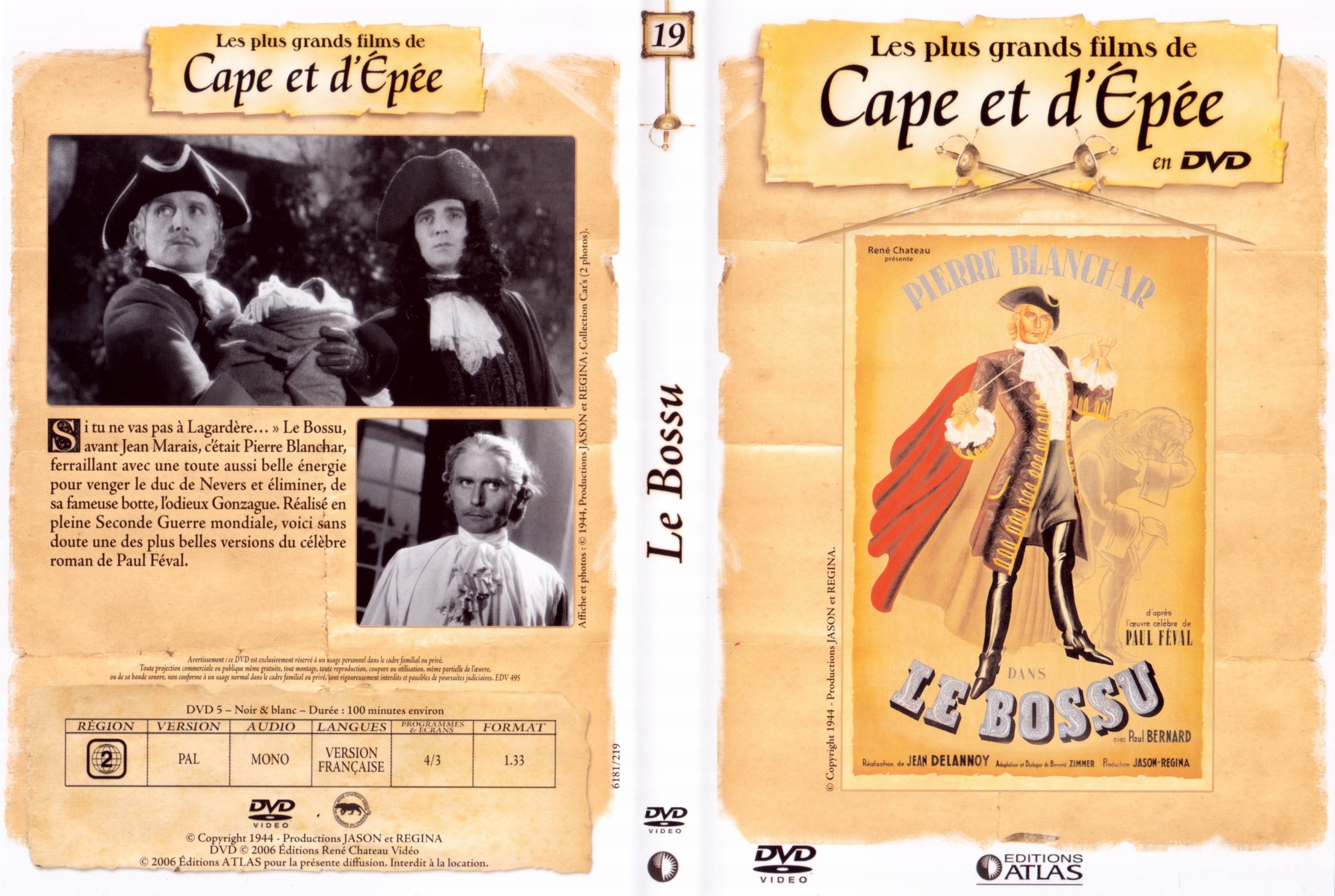 Jaquette DVD Le bossu (1944)