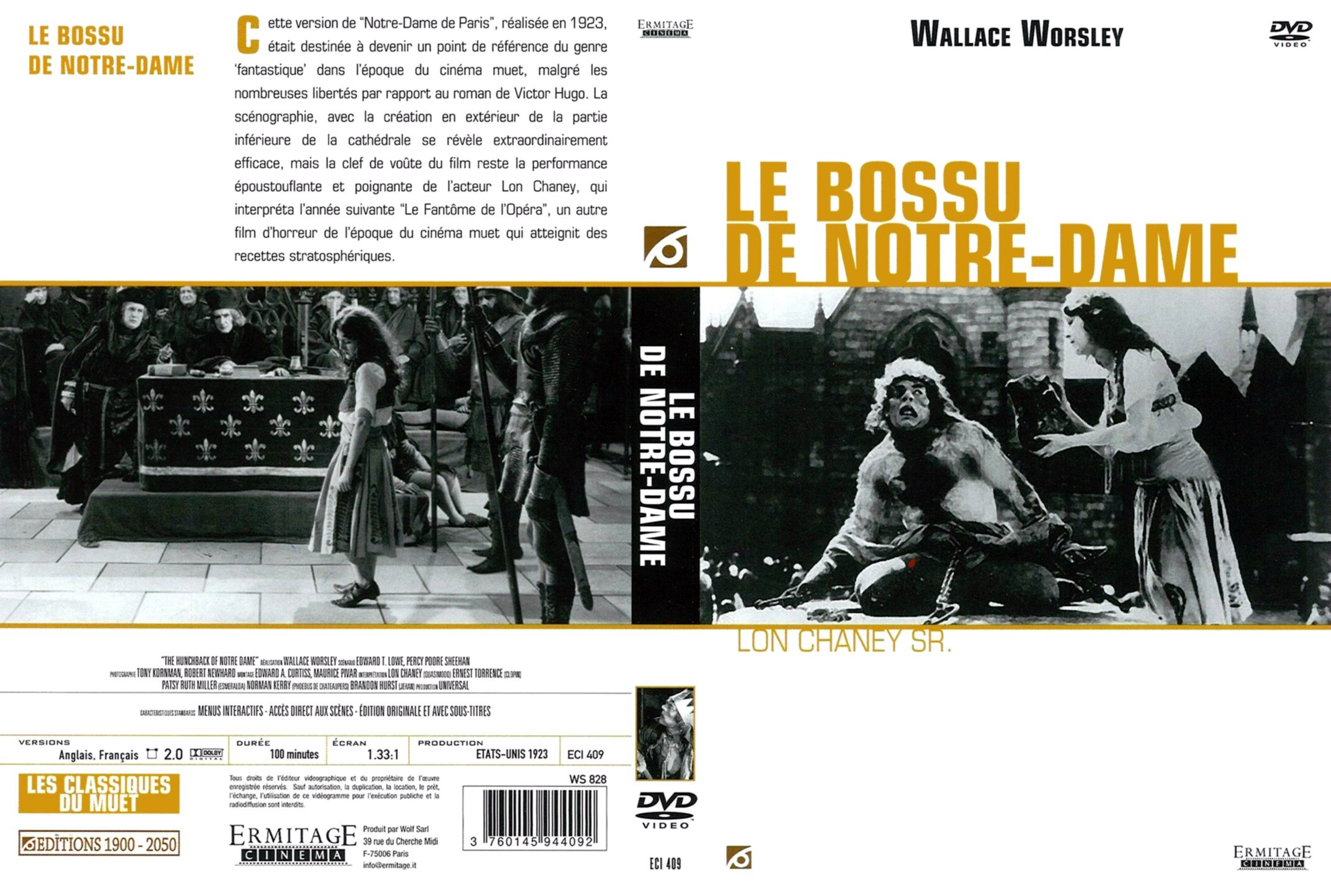Jaquette DVD Le bossu de Notre-Dame (1923)
