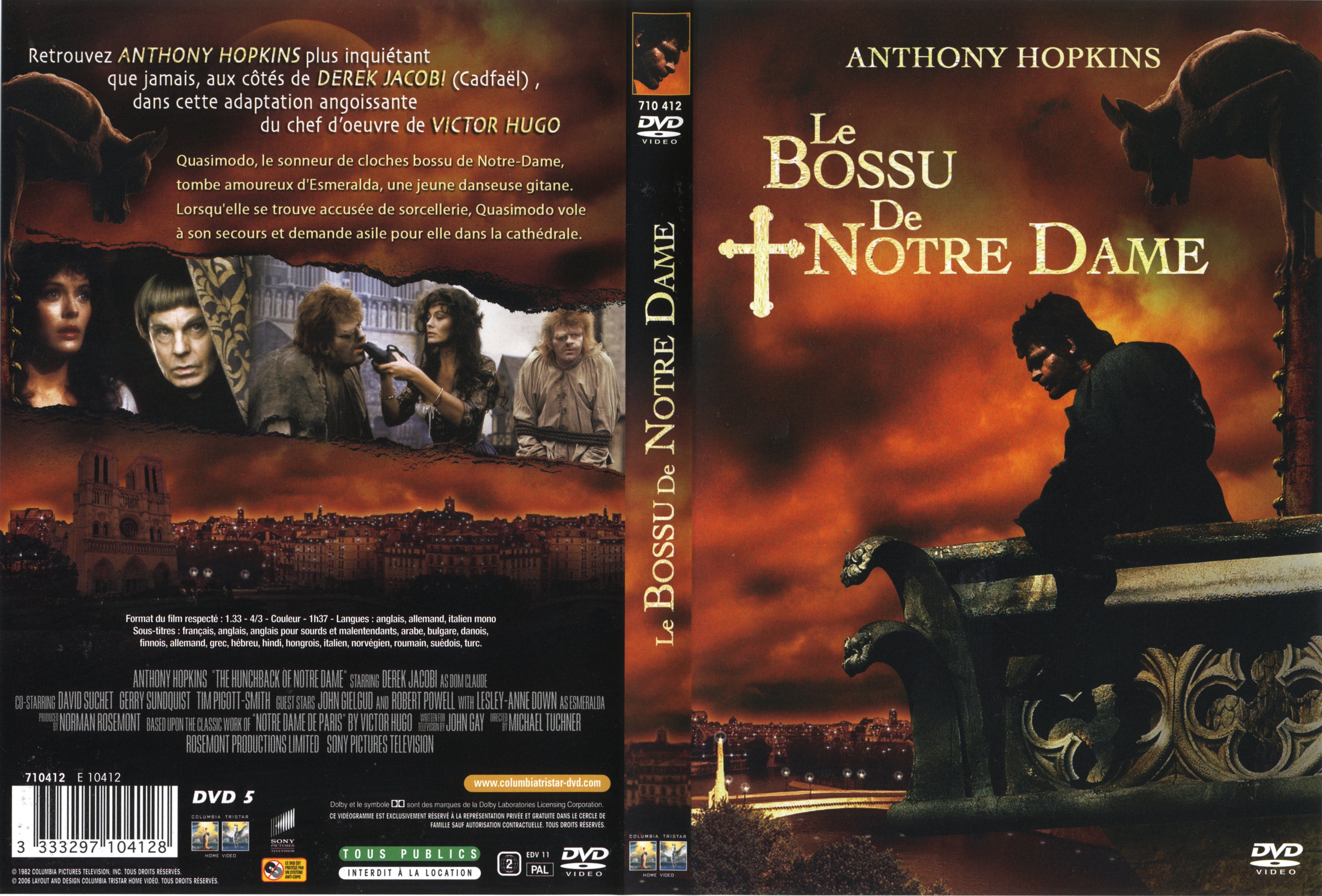 Jaquette DVD Le bossu de Notre-Dame (Anthony Hopkins)