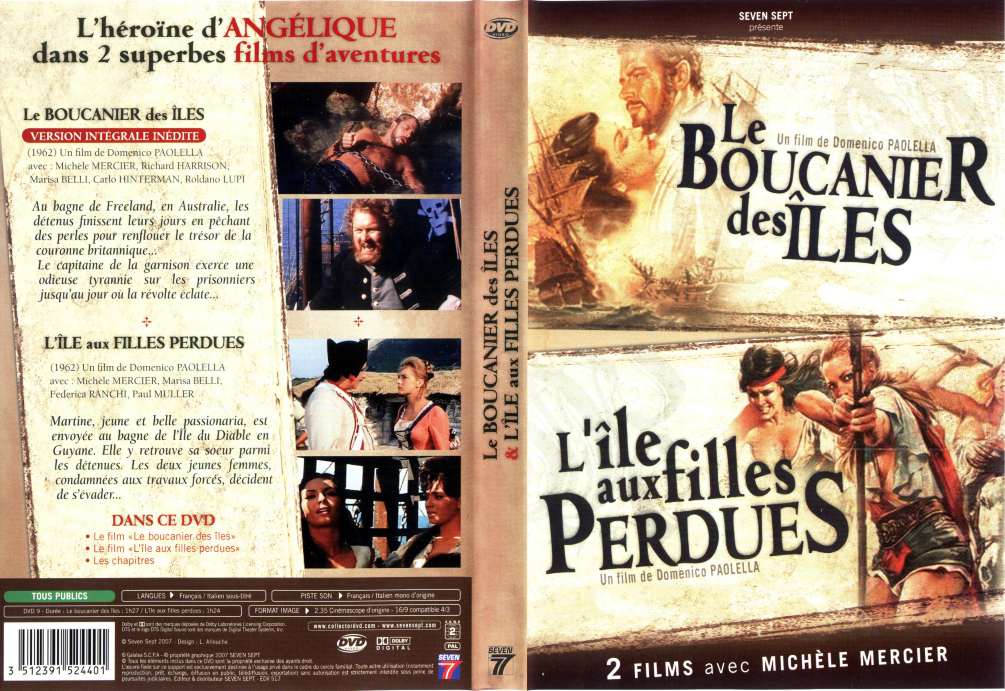 Jaquette DVD Le boucanier des iles + L