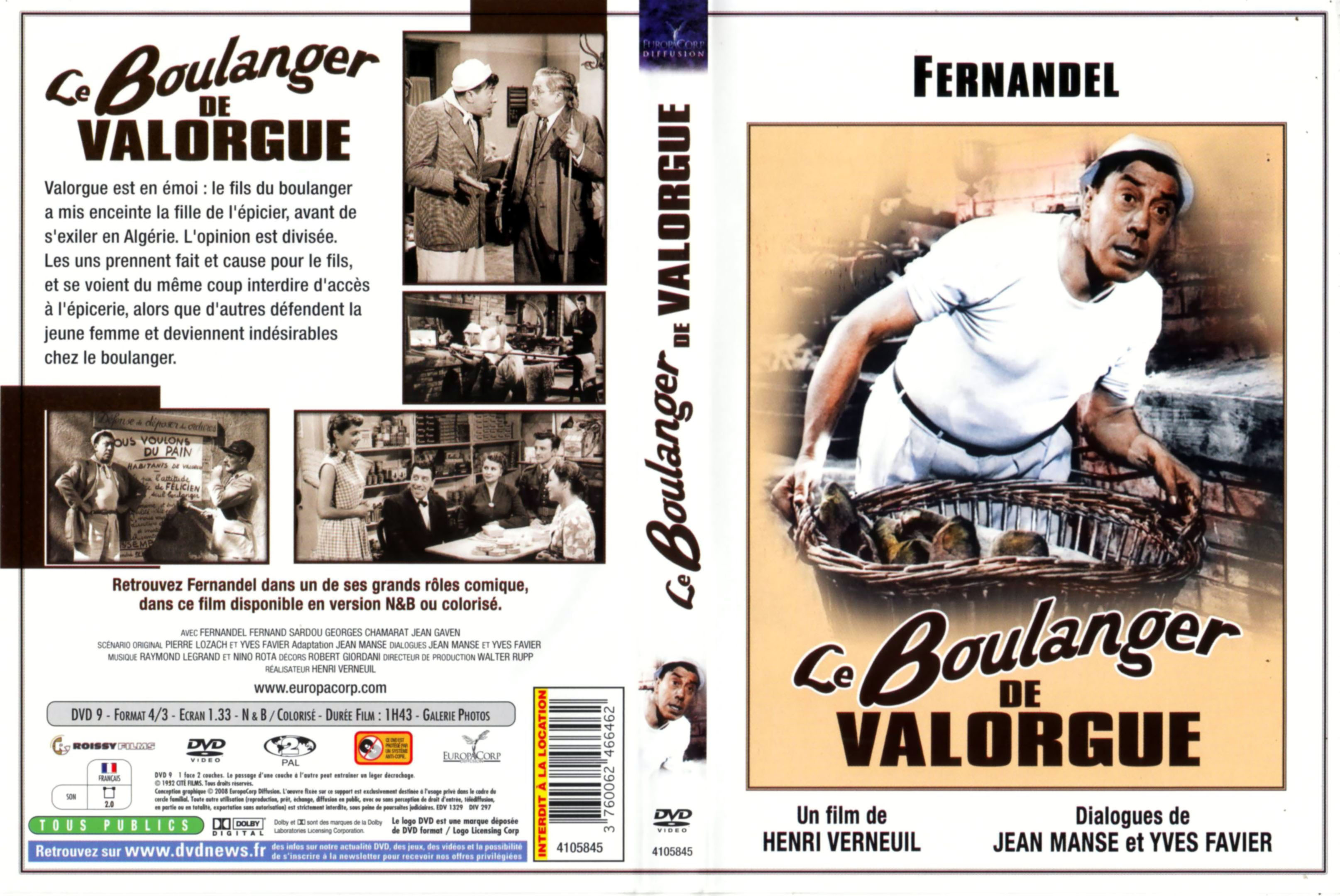 Jaquette DVD Le boulanger de Valorgue