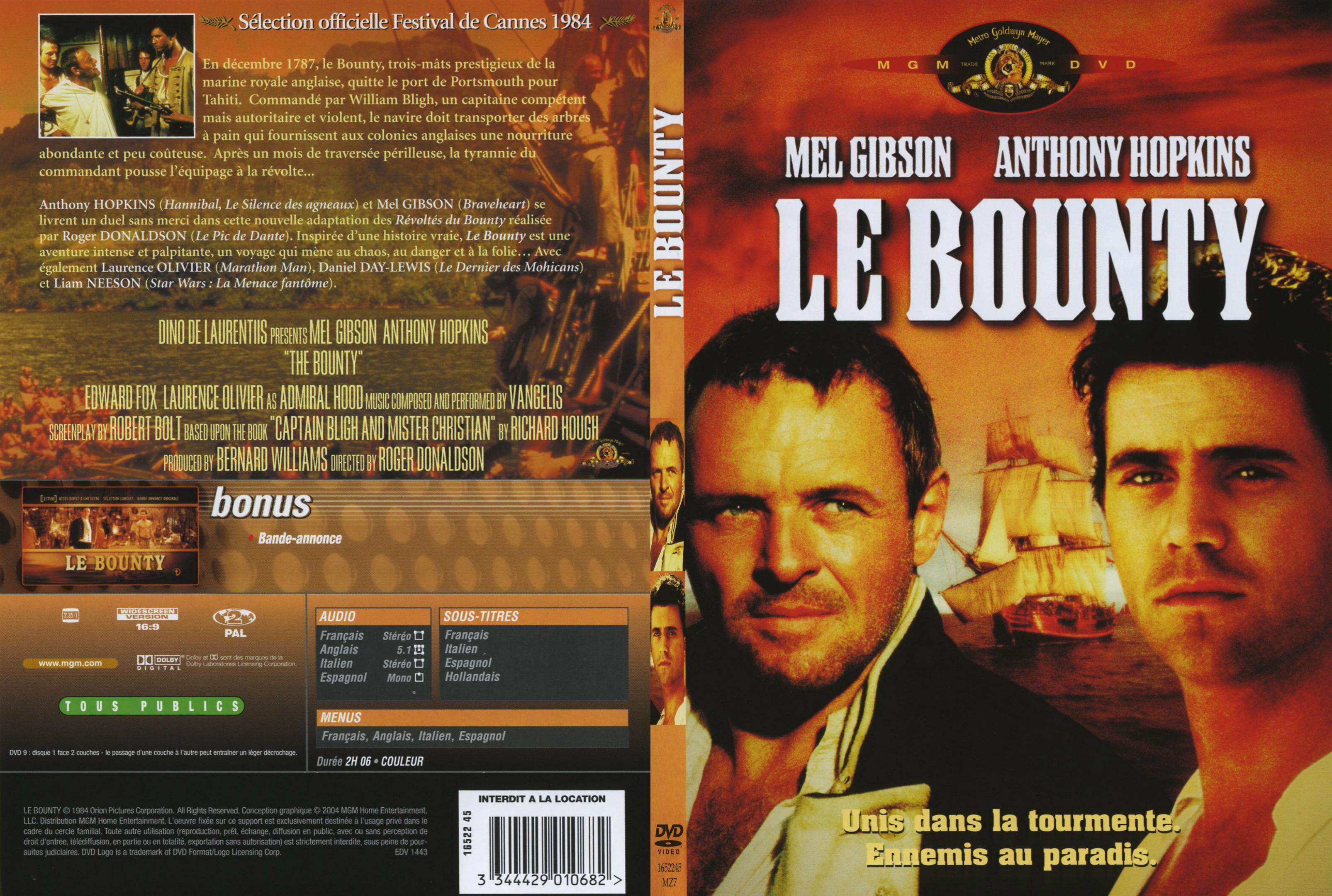 Jaquette DVD Le bounty - SLIM