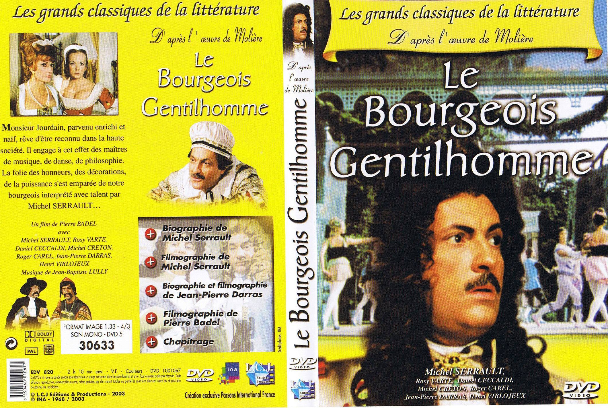 Jaquette DVD Le bourgeois gentilhomme (Serrault)