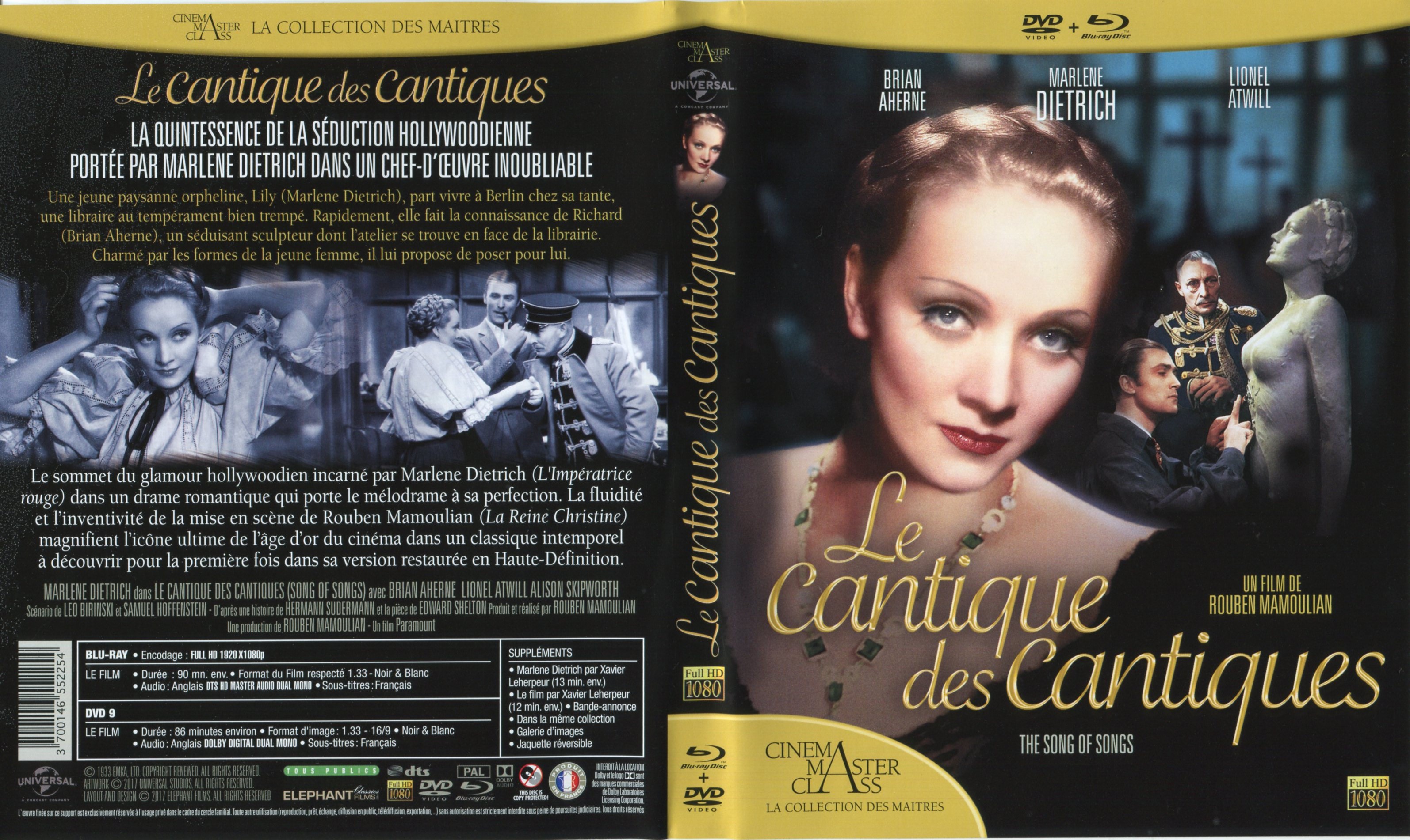 Jaquette DVD Le cantique des cantiques (BLU-RAY)