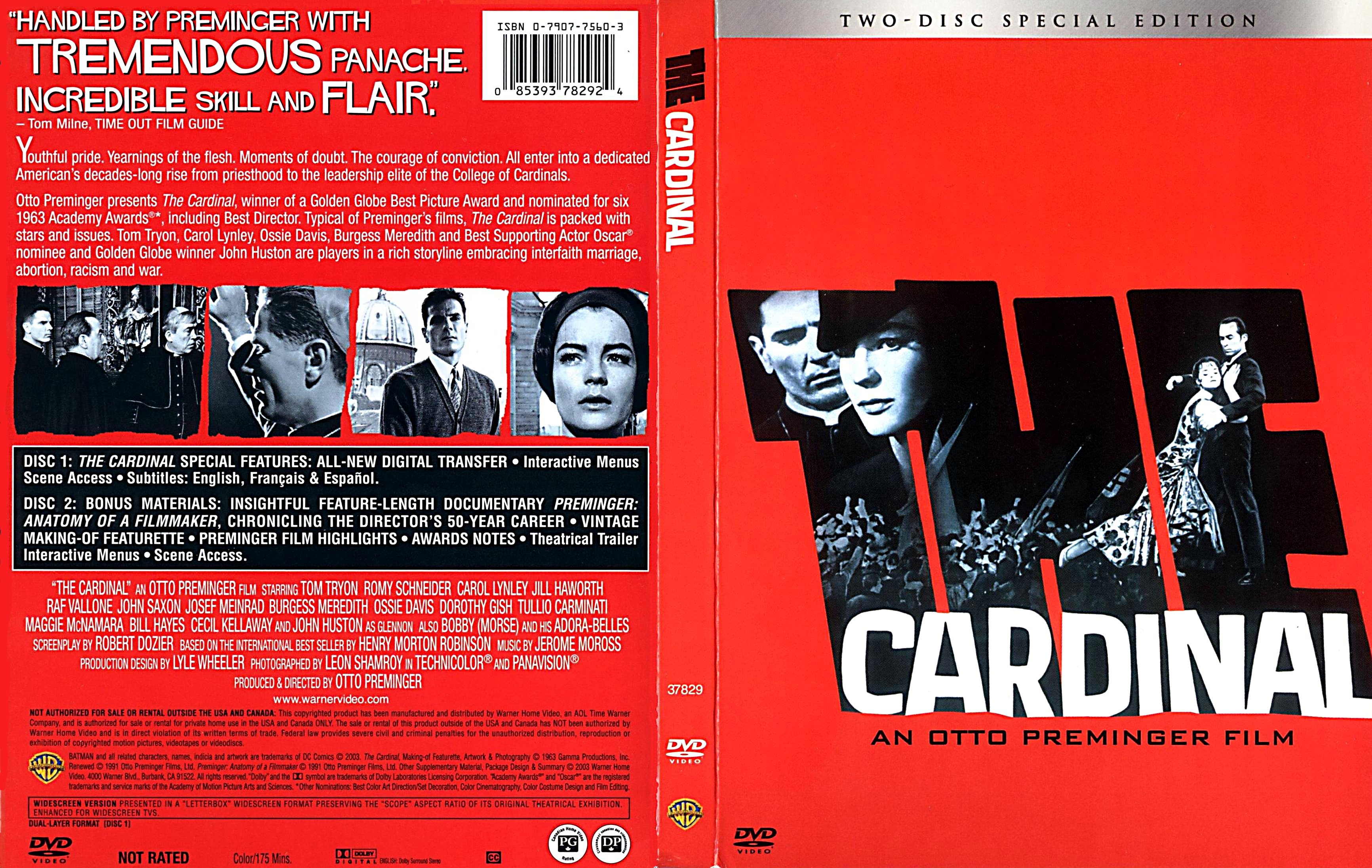 Jaquette DVD Le cardinal - The cardinal Zone 1 