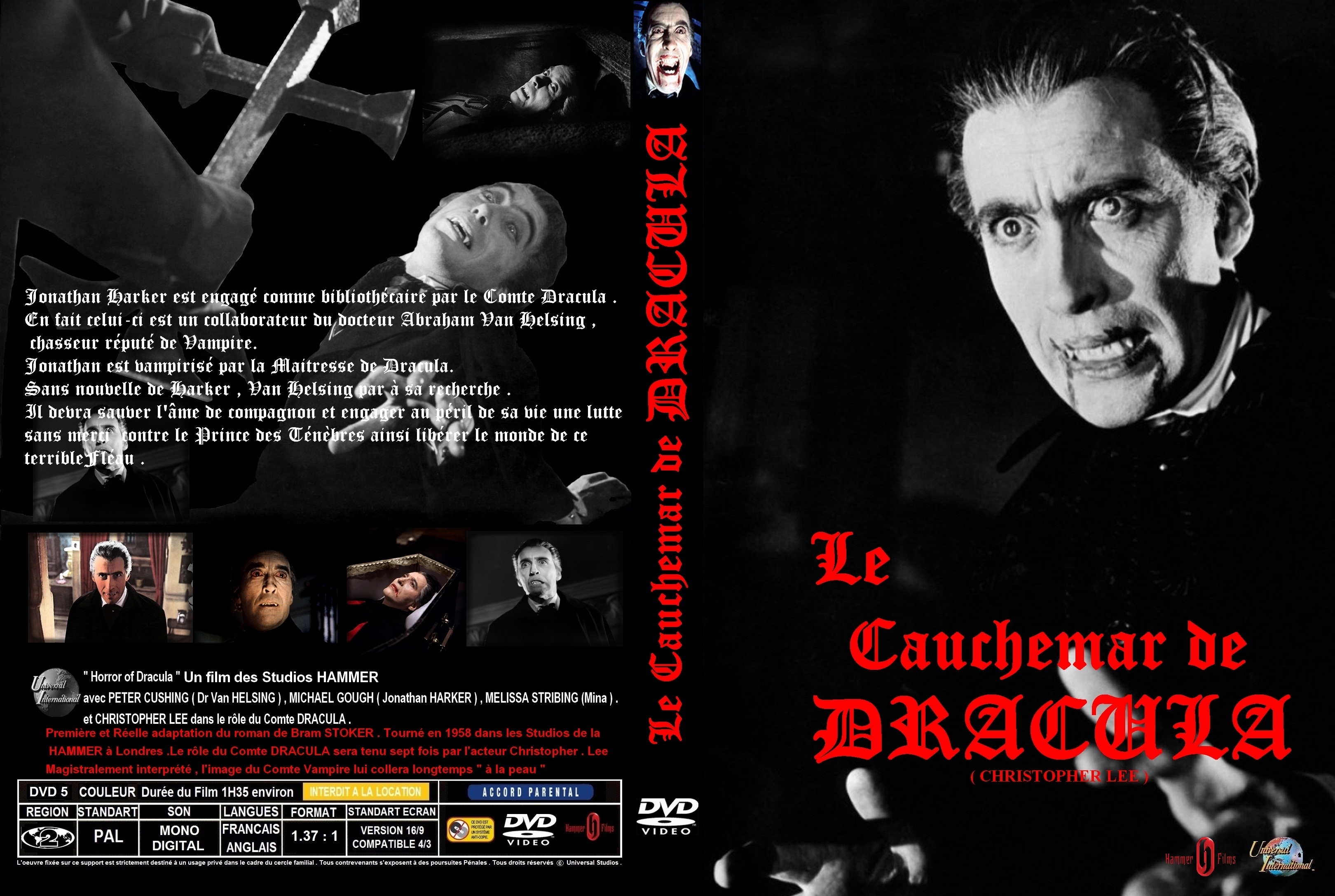 Jaquette DVD Le cauchemar de Dracula custom