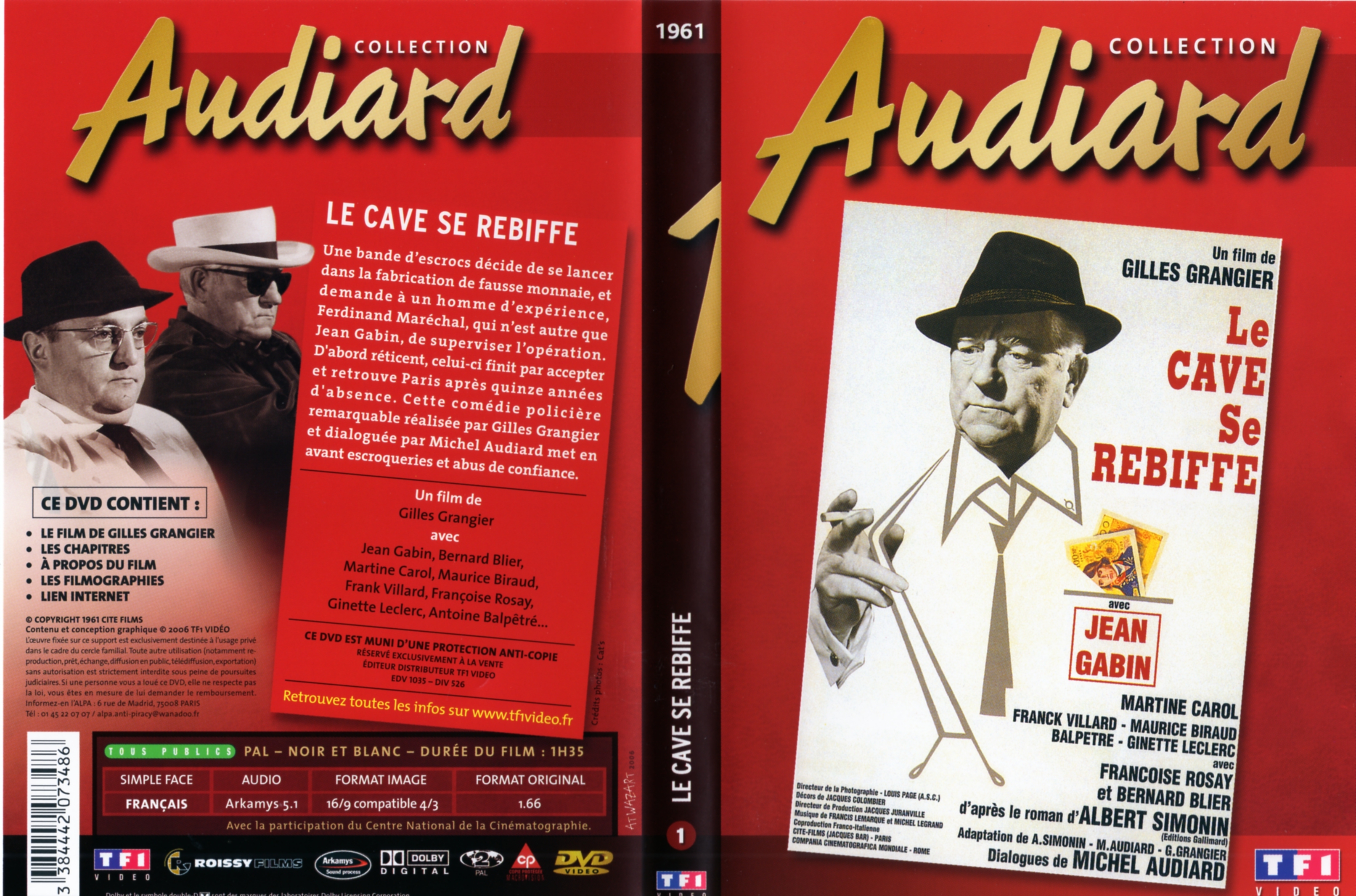 Jaquette DVD Le cave se rebiffe v2