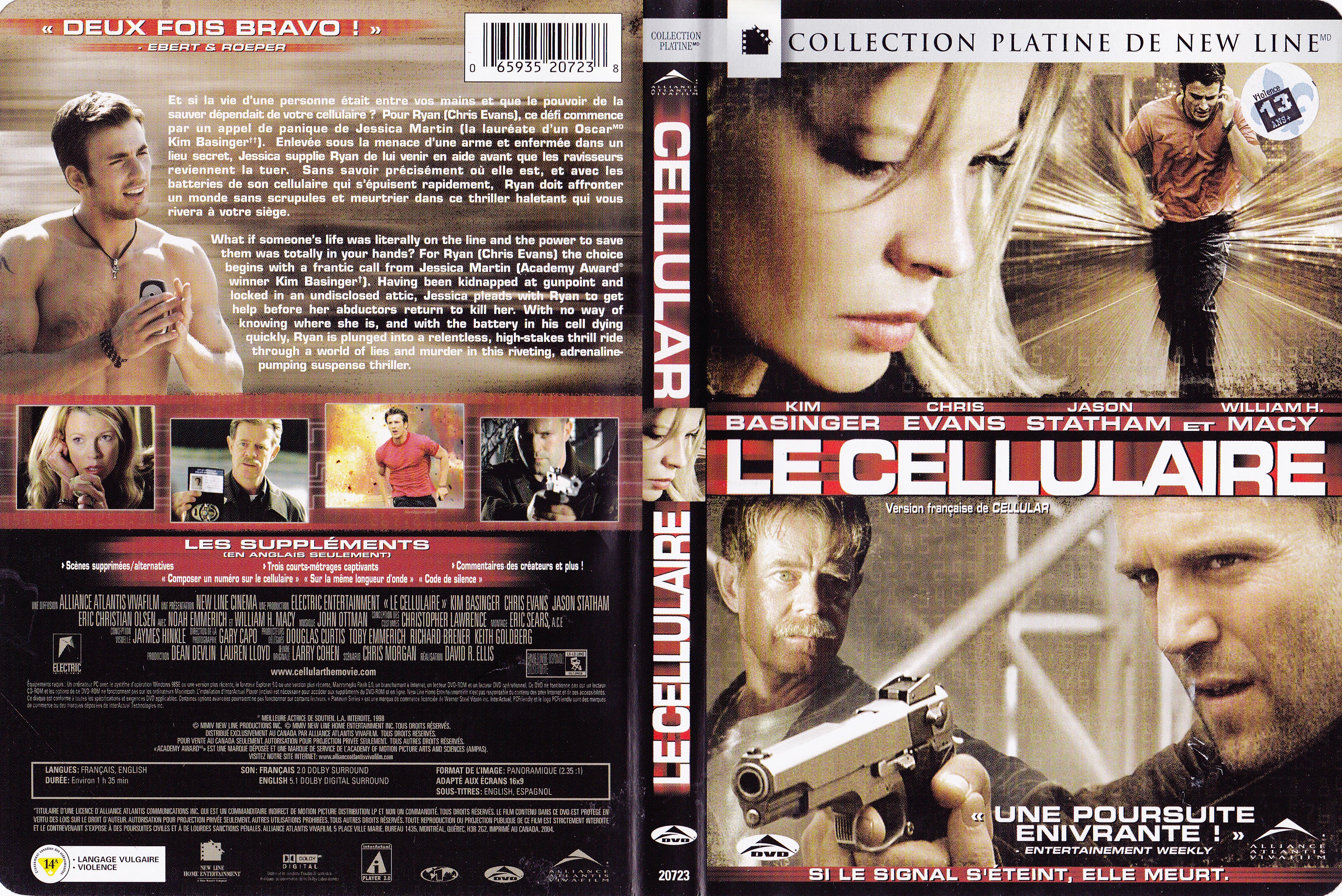 Jaquette DVD Le cellulaire (Canadienne)