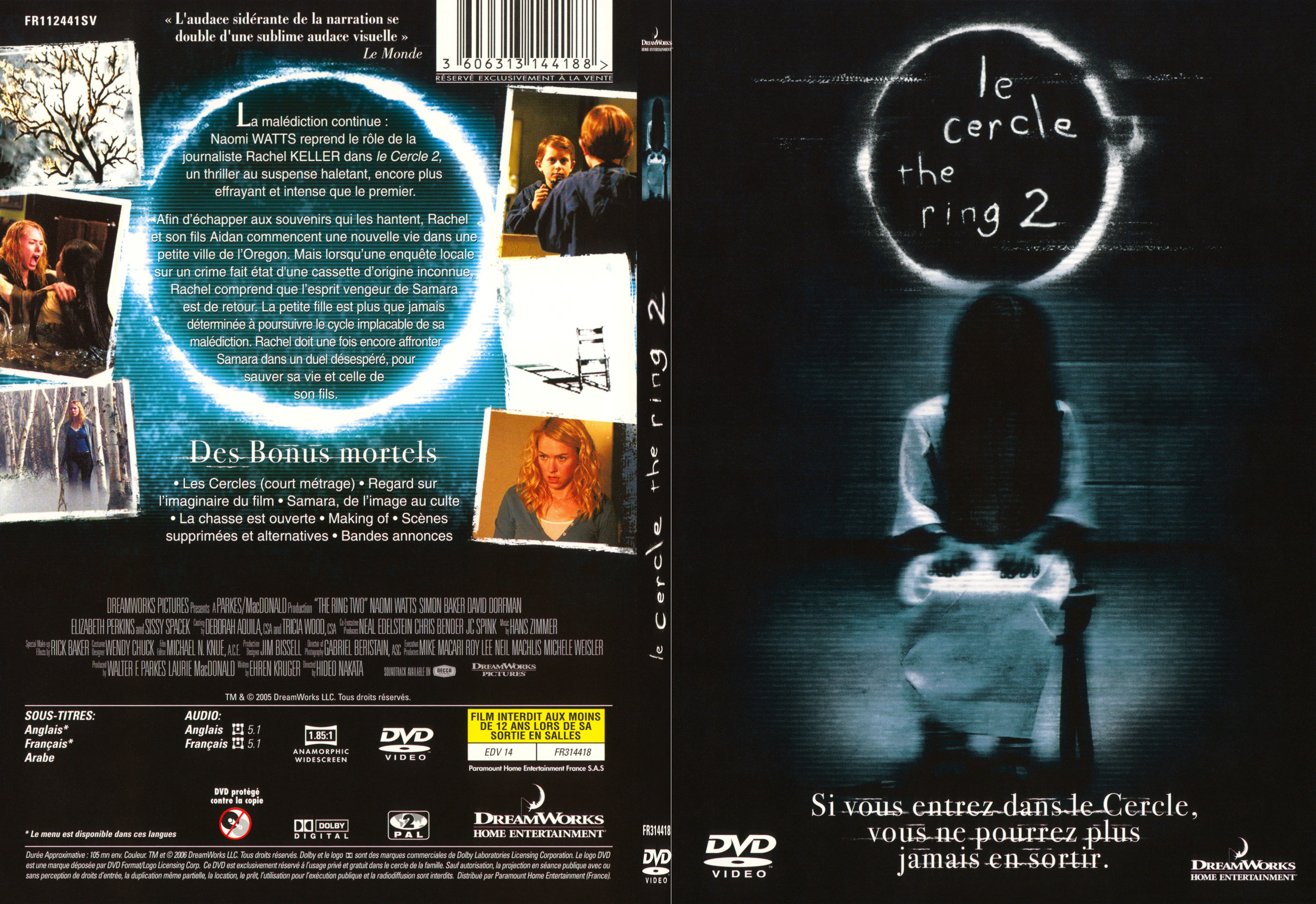 Jaquette DVD Le cercle 2 - SLIM