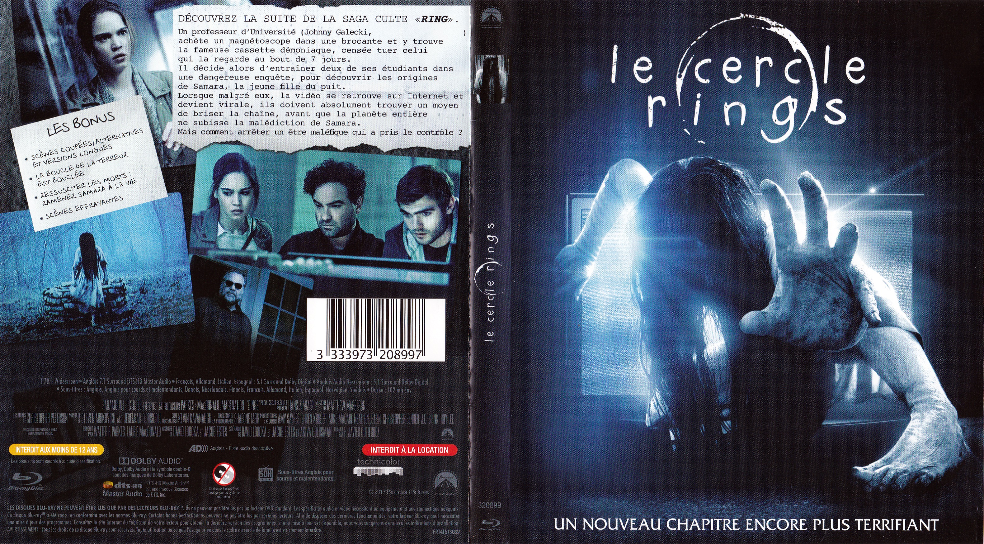 Jaquette DVD Le cercle 3 - Rings (BLU-RAY)