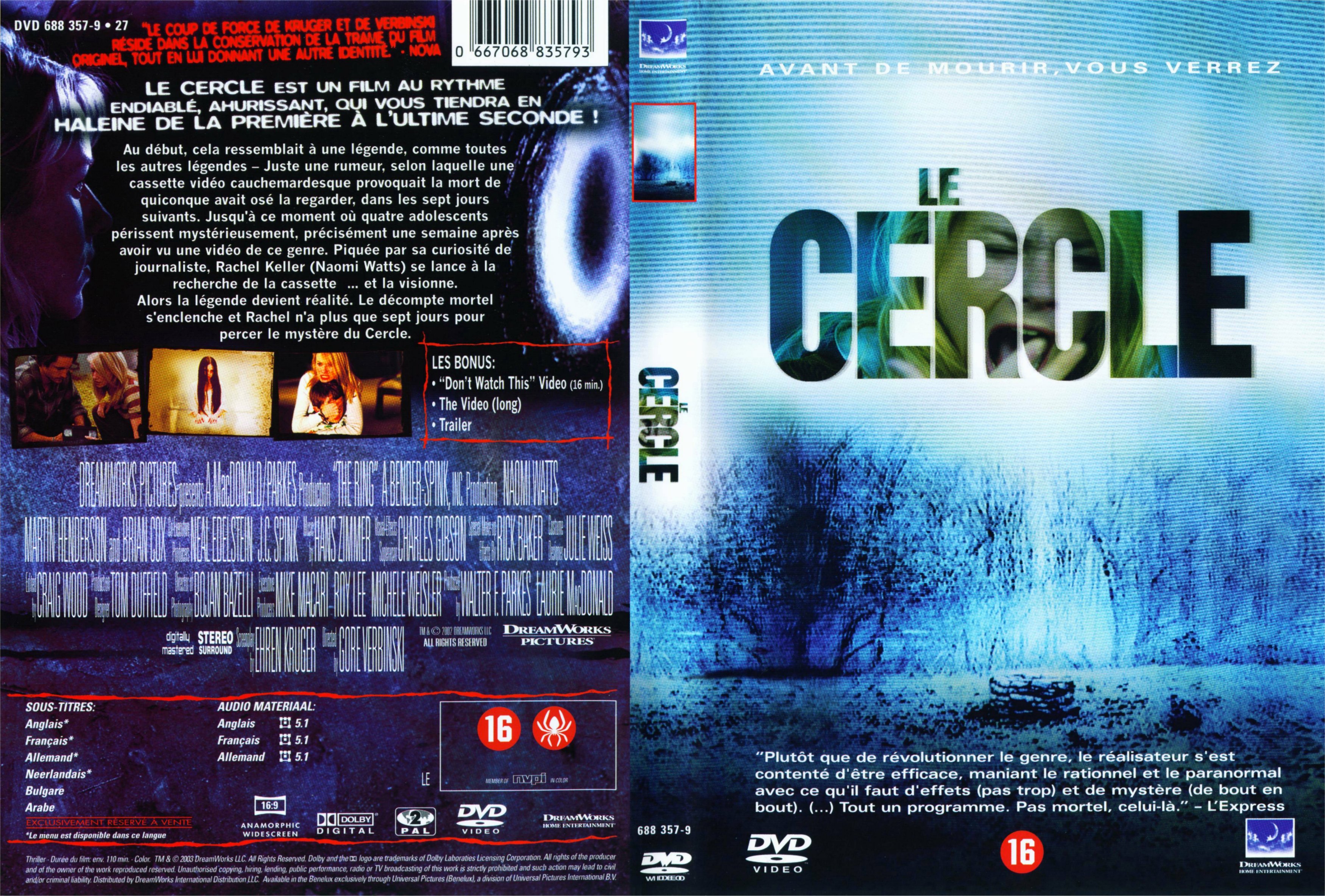 Jaquette DVD Le cercle v2