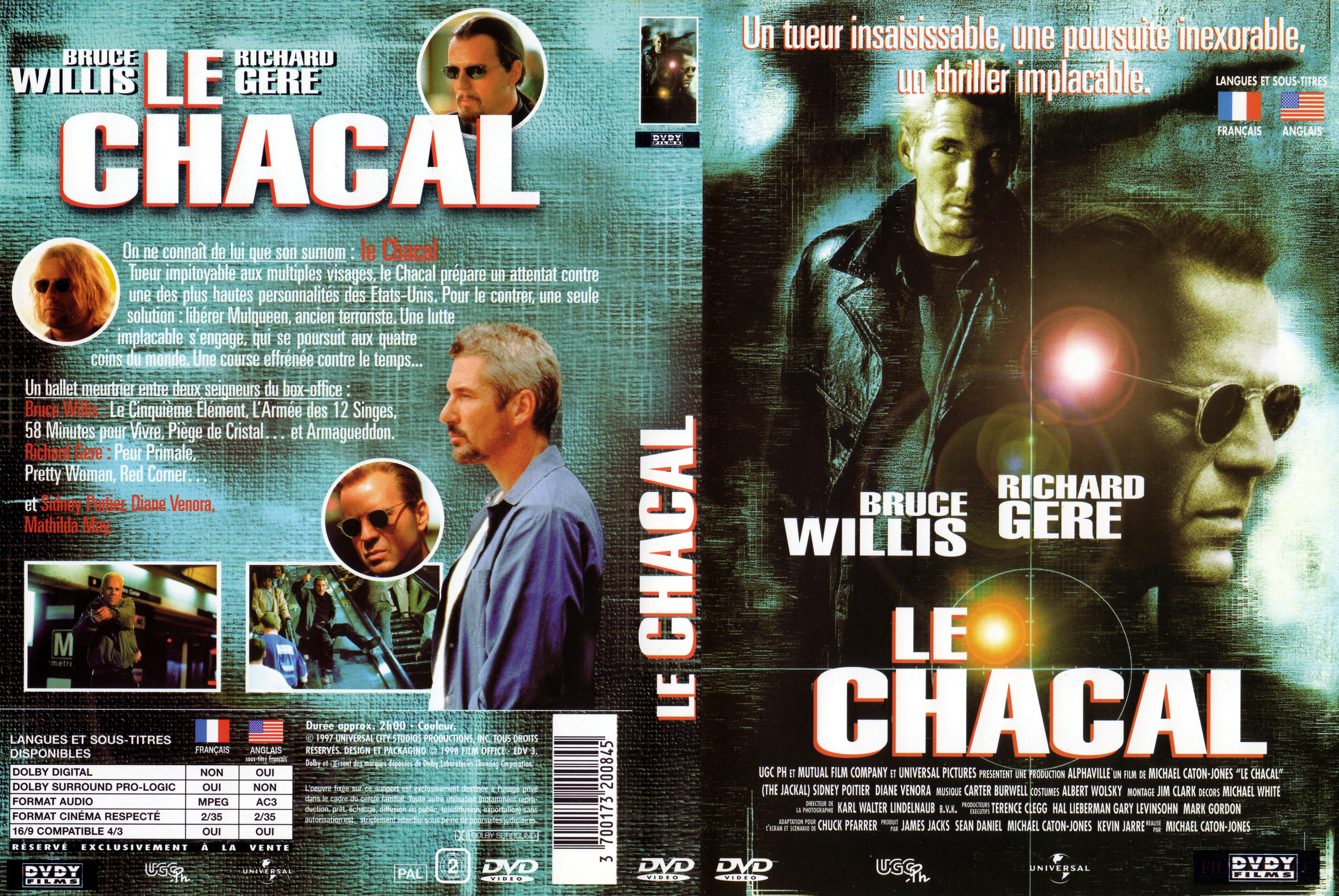 Jaquette DVD Le chacal