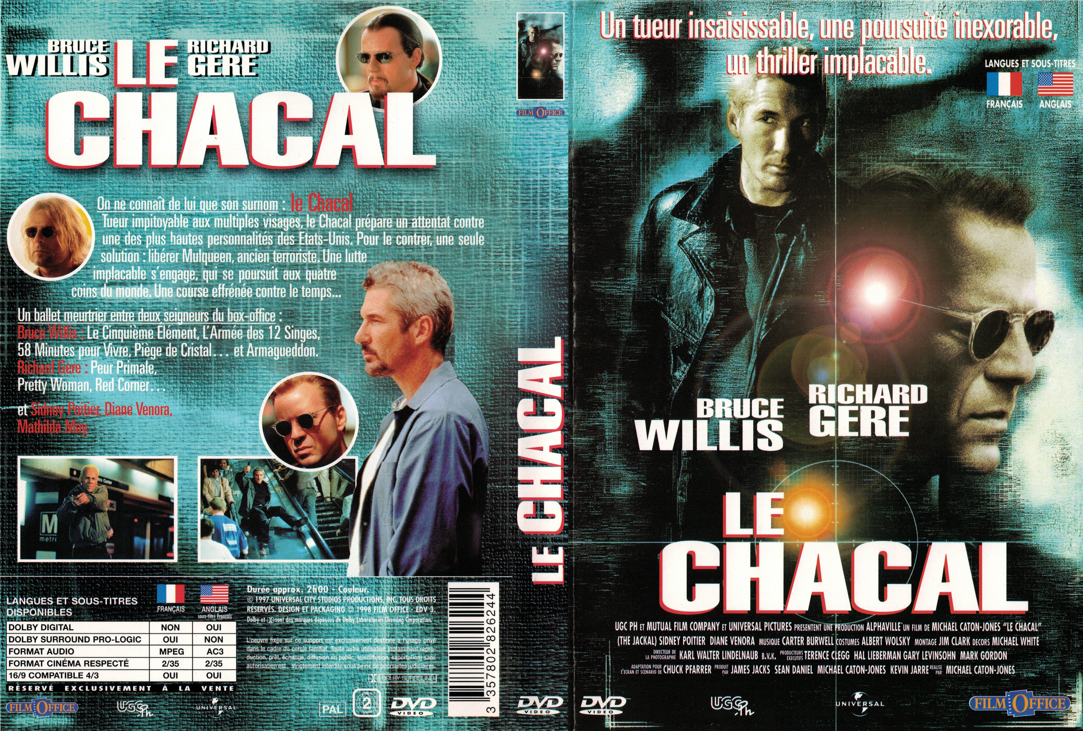 Jaquette DVD Le chacal