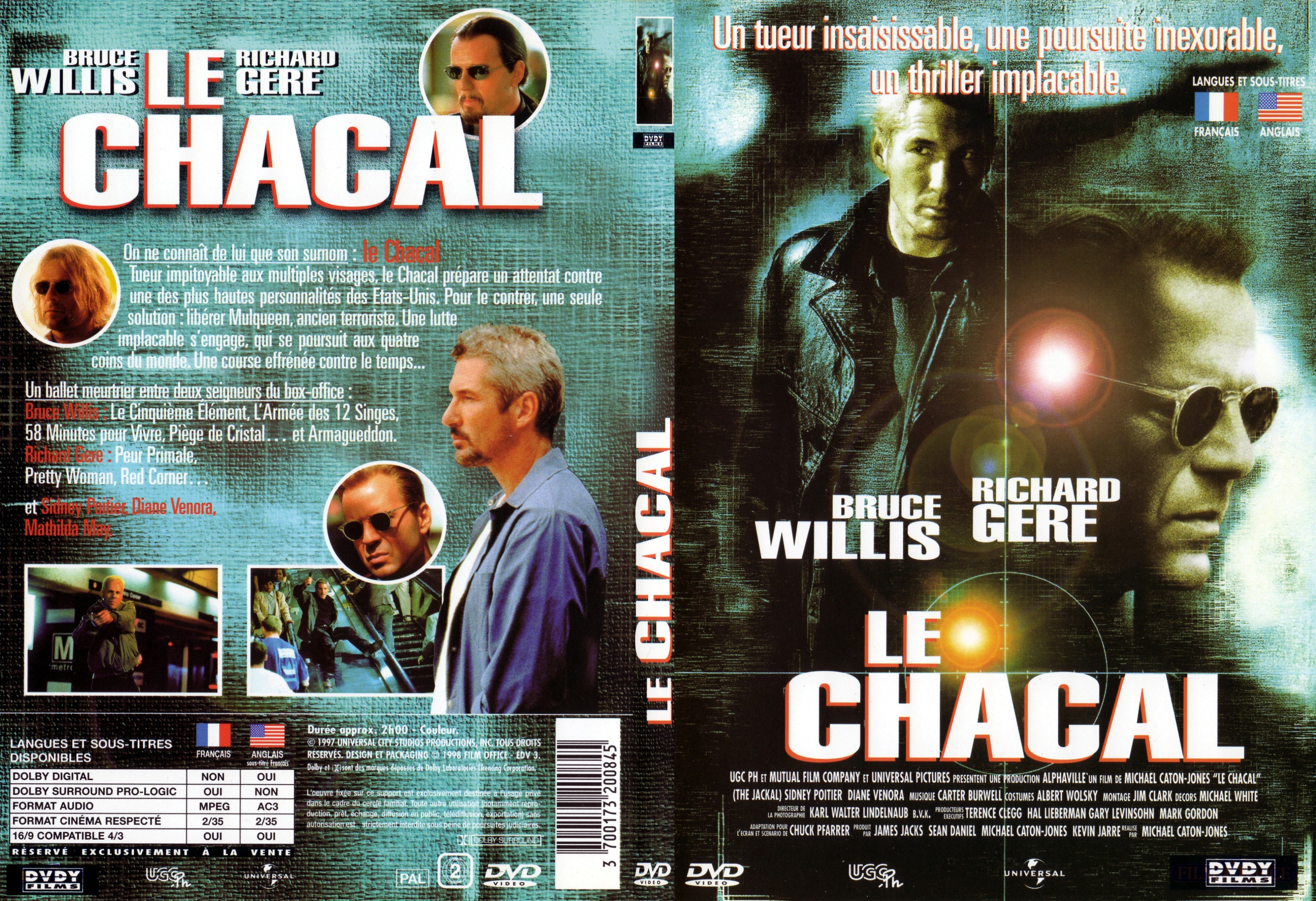 Jaquette DVD Le chacal - SLIM