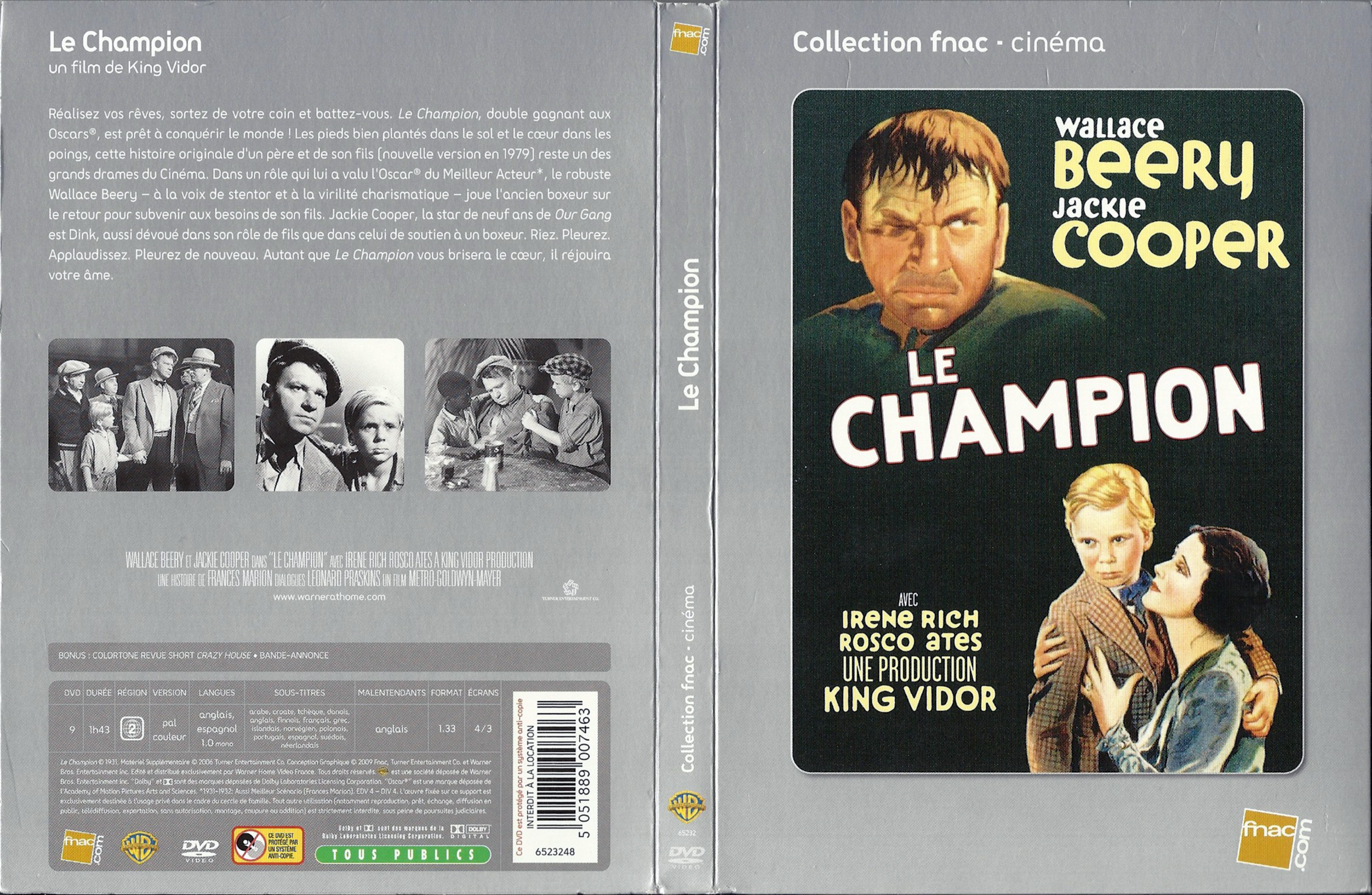 Jaquette DVD Le champion (1933)