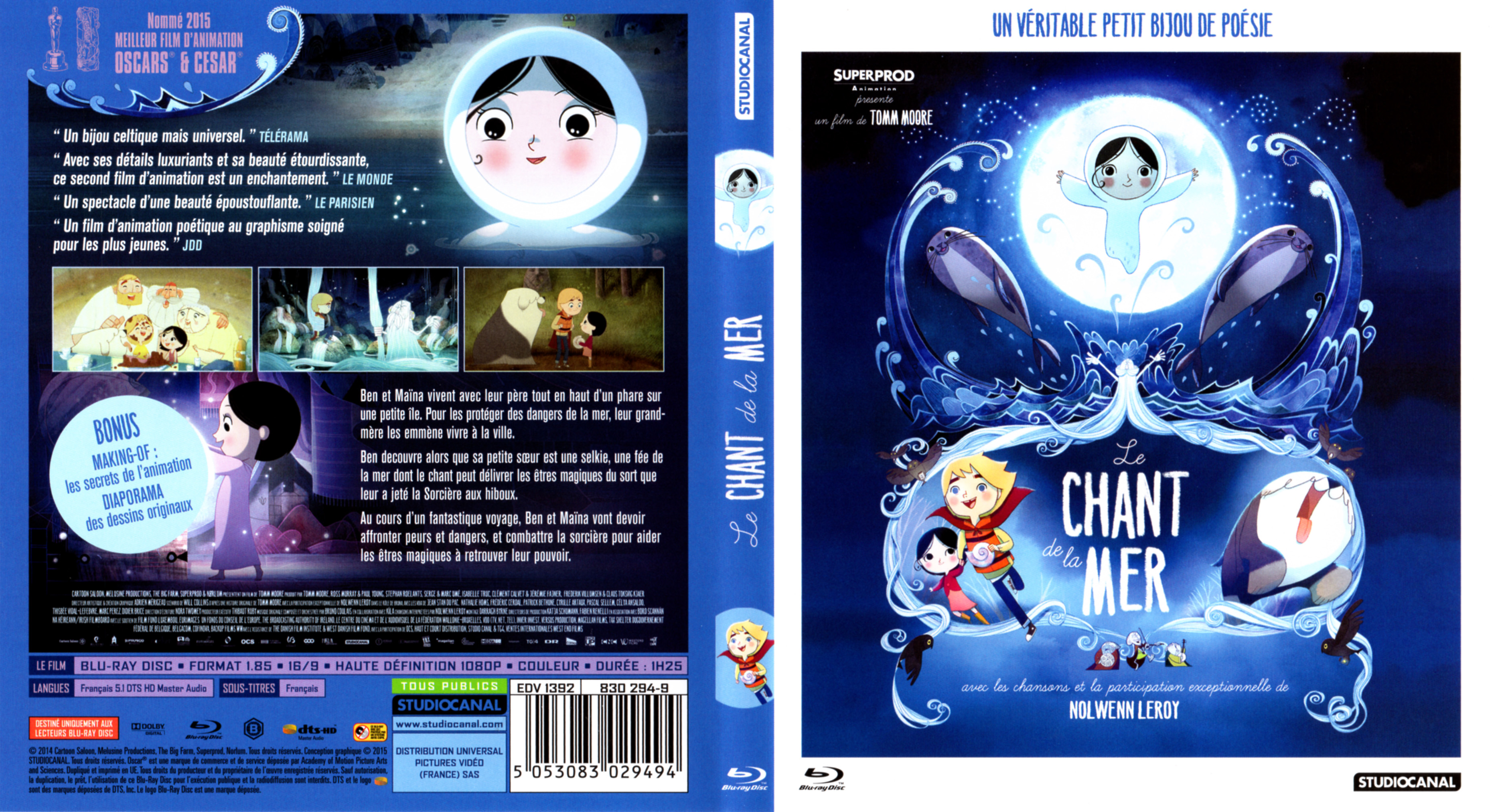 Jaquette DVD Le chant de la mer (BLU-RAY)