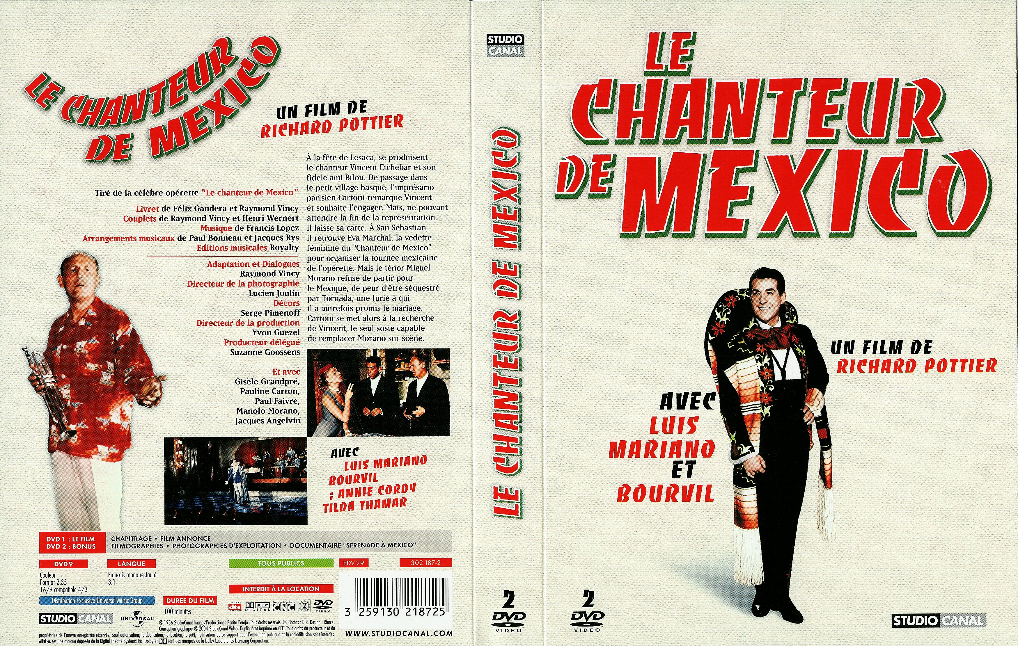 Jaquette DVD Le chanteur de Mexico