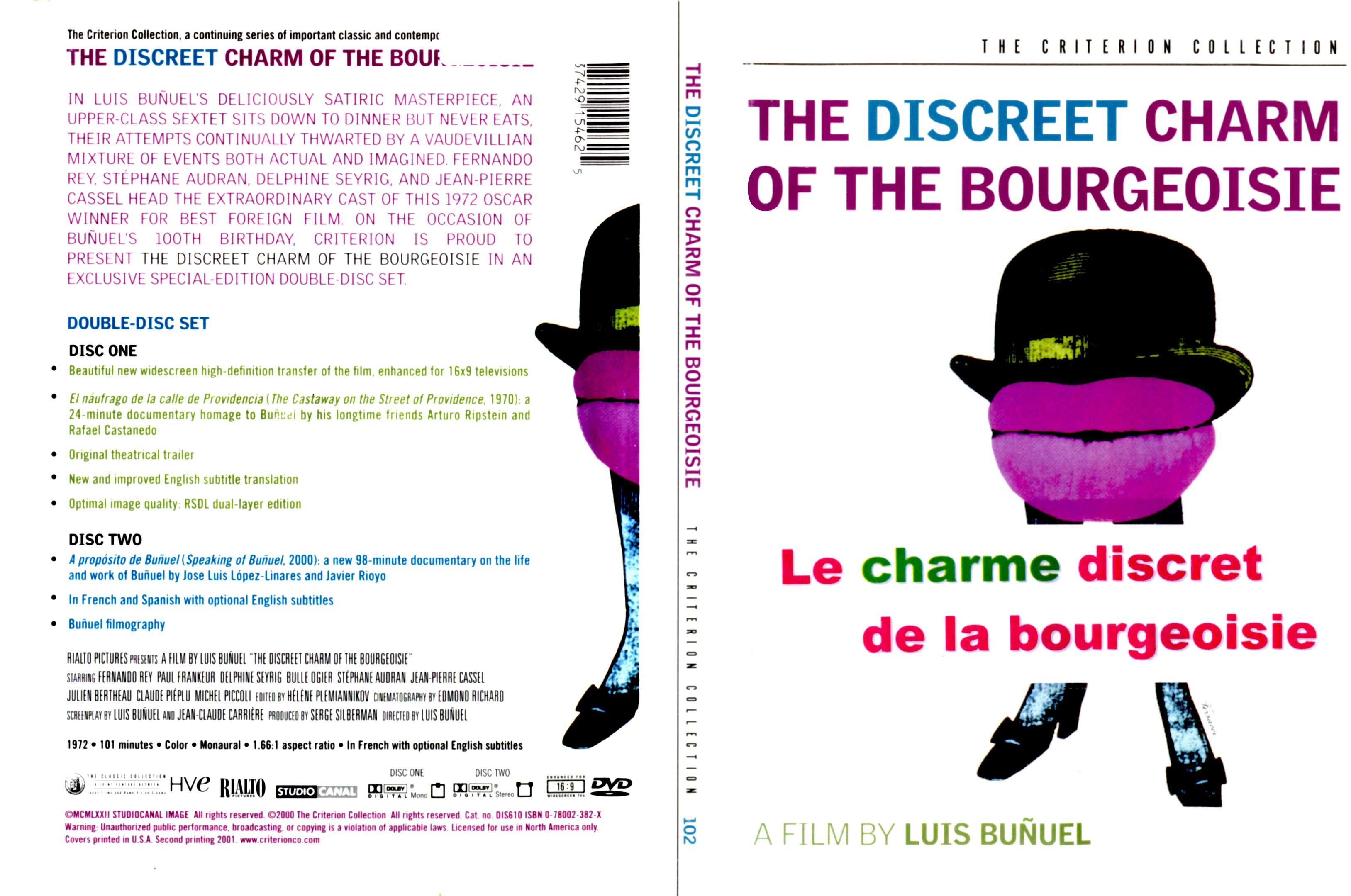 Jaquette DVD Le charme discret de la bourgeoisie Zone 1