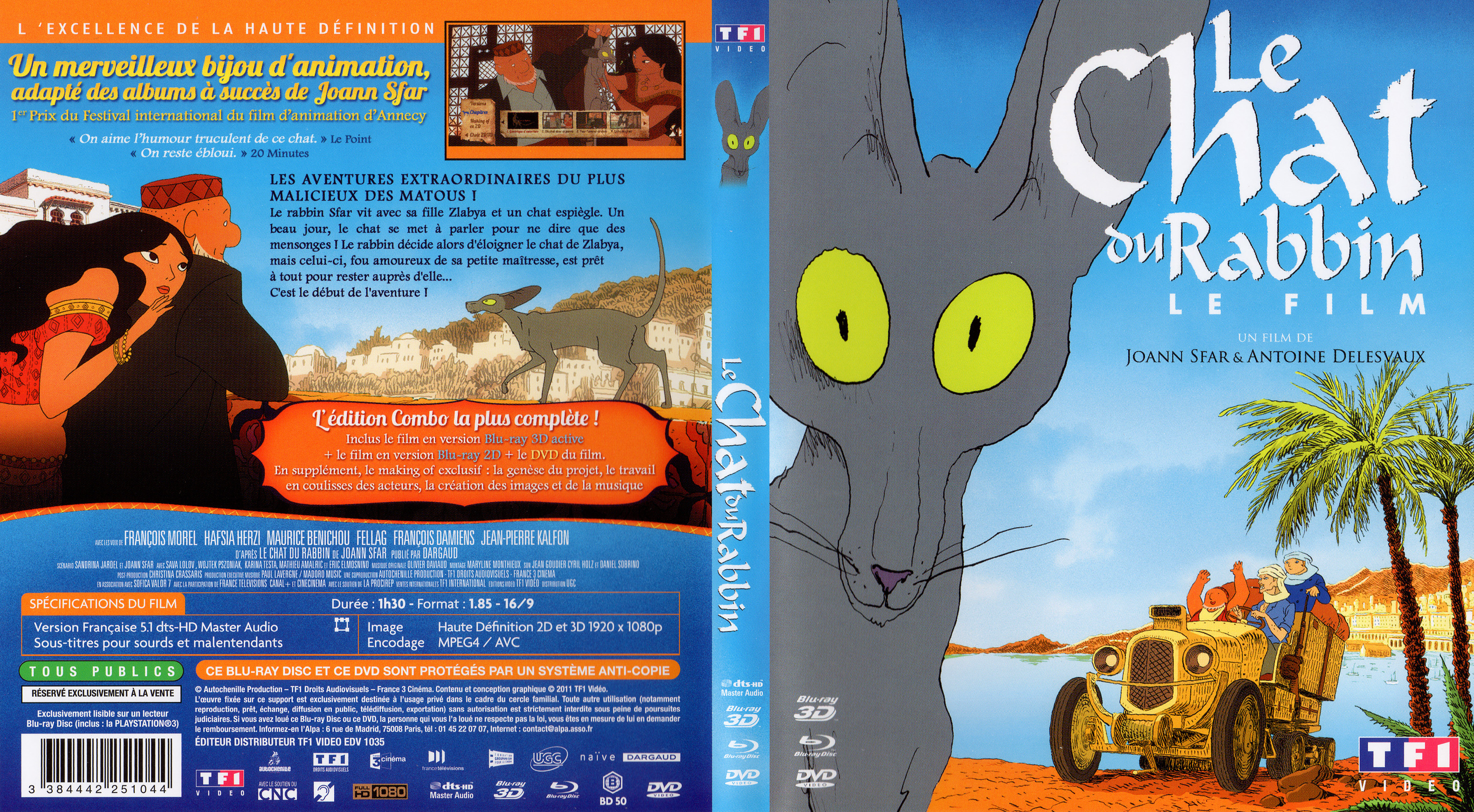 Jaquette DVD Le chat du rabbin (BLU-RAY)